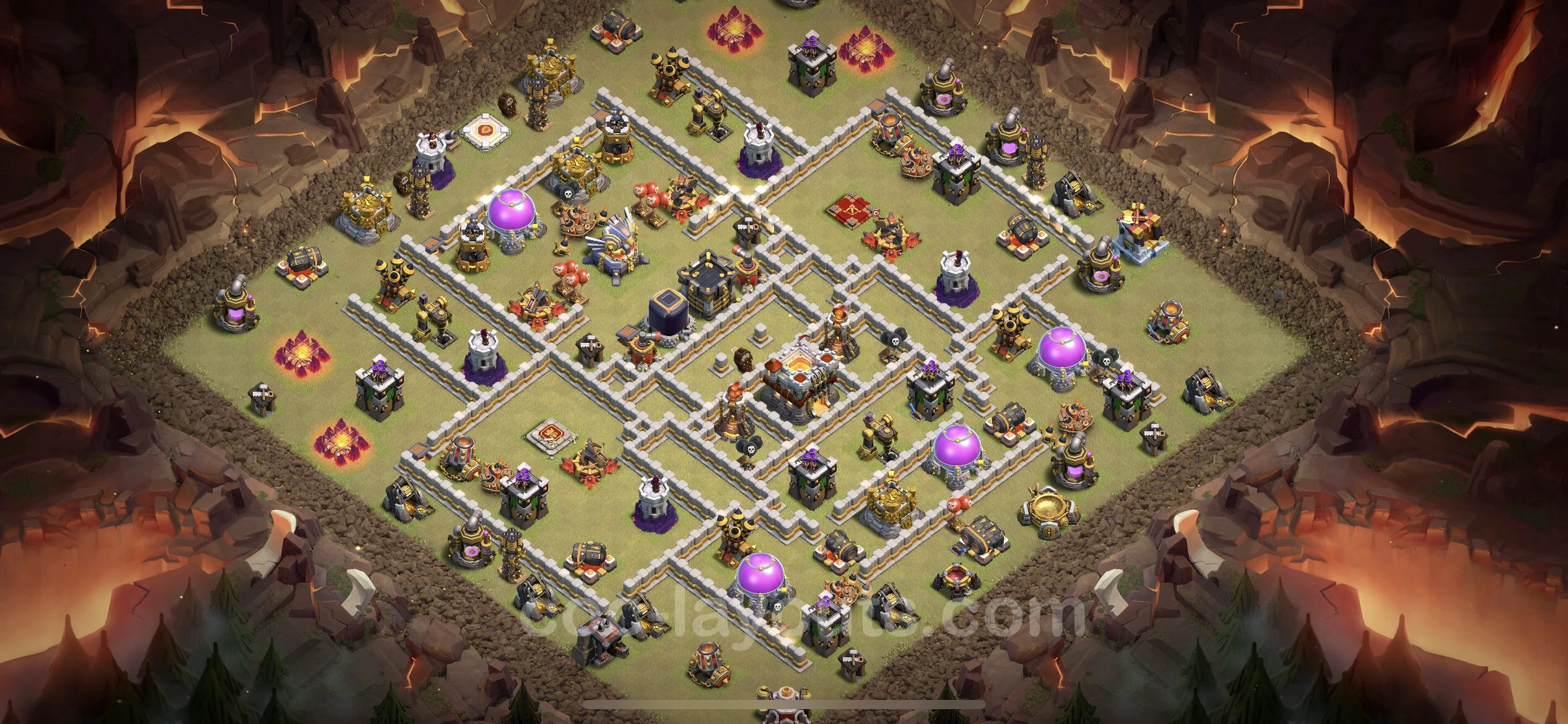 Top War Base TH11 with Link, Anti Everything - Max Levels CWL Plan - Clash of Clans - (#85) — Guerre BH11