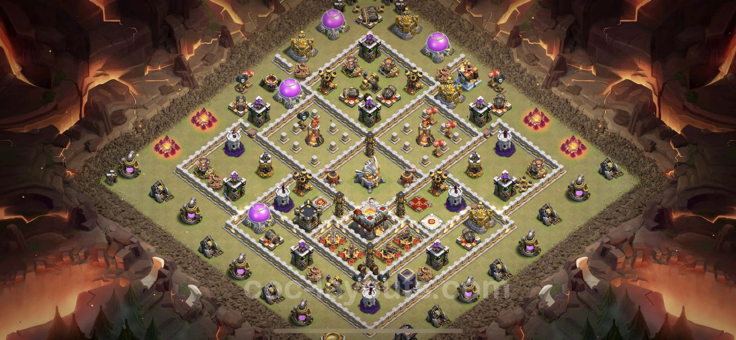 Top War Base TH11 with Link, Anti Everything - Max Levels CWL Plan - Clash of Clans - (#87) — Guerre BH11