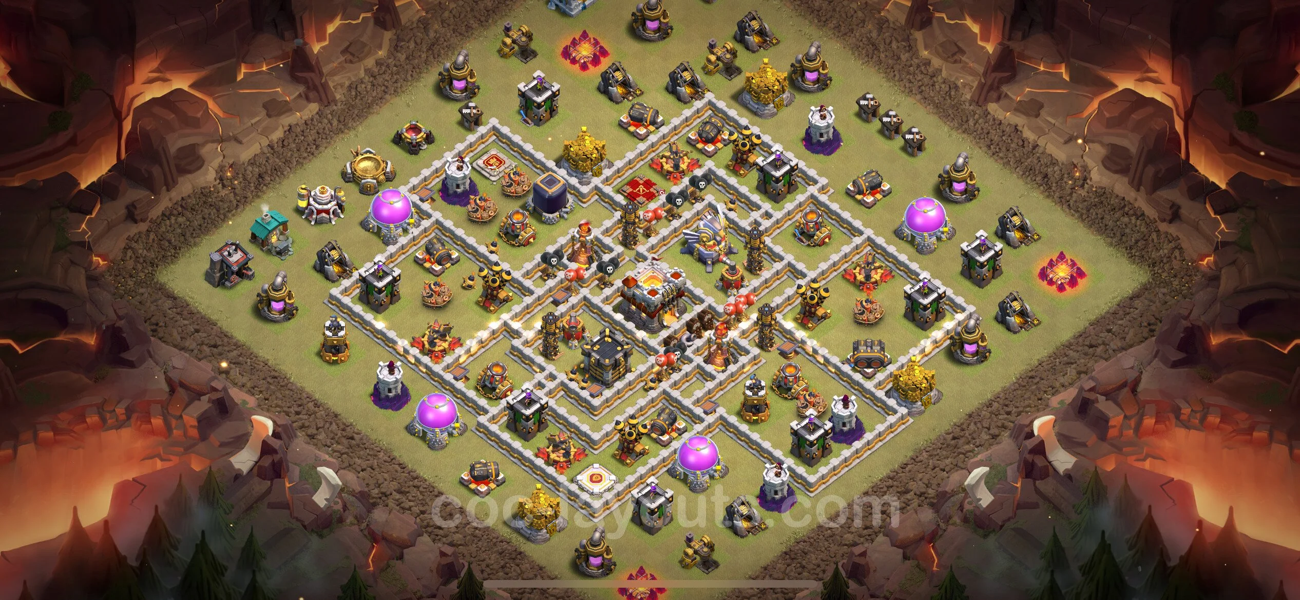 Top War Base TH11 with Link, Anti Air / Electro Dragon - CWL Defence Plan - Clash of Clans - (#88) — Krieg BH11