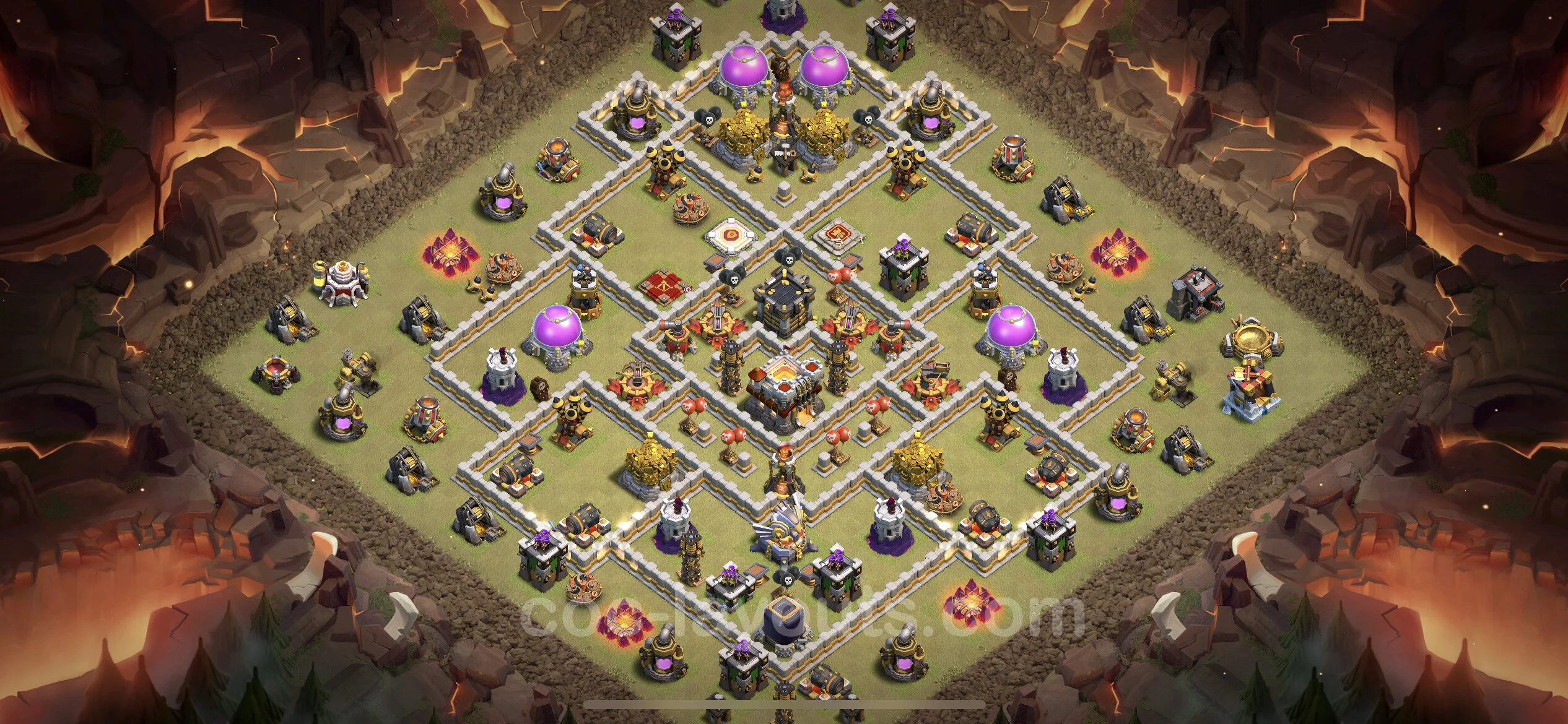 Top War Base TH11 with Link, Hybrid - Anti 2 Stars CWL Plan - Clash of Clans - (#92) — War BH11