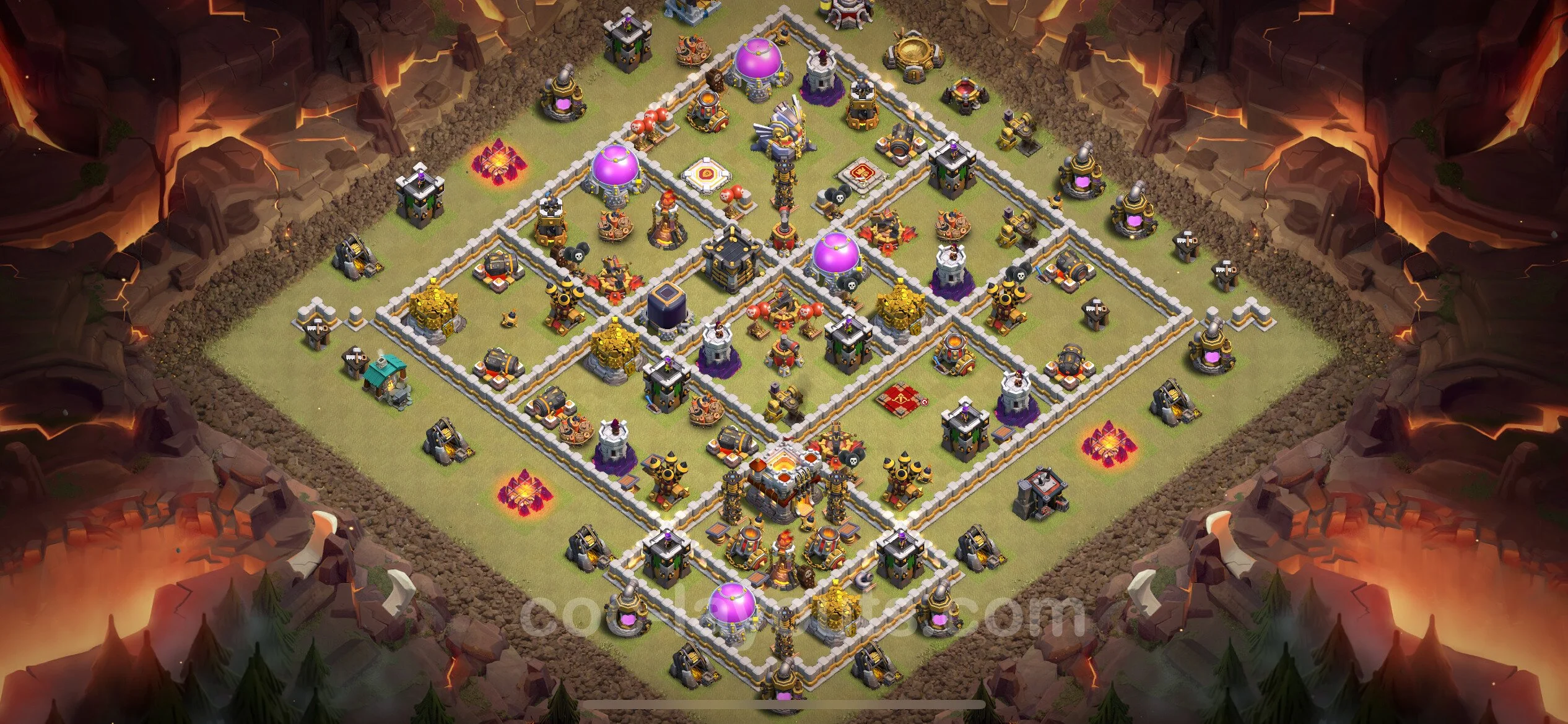 Top War Base TH11 with Link, Hybrid - Max Levels CWL Plan - Clash of Clans - (#97) — Война BH11