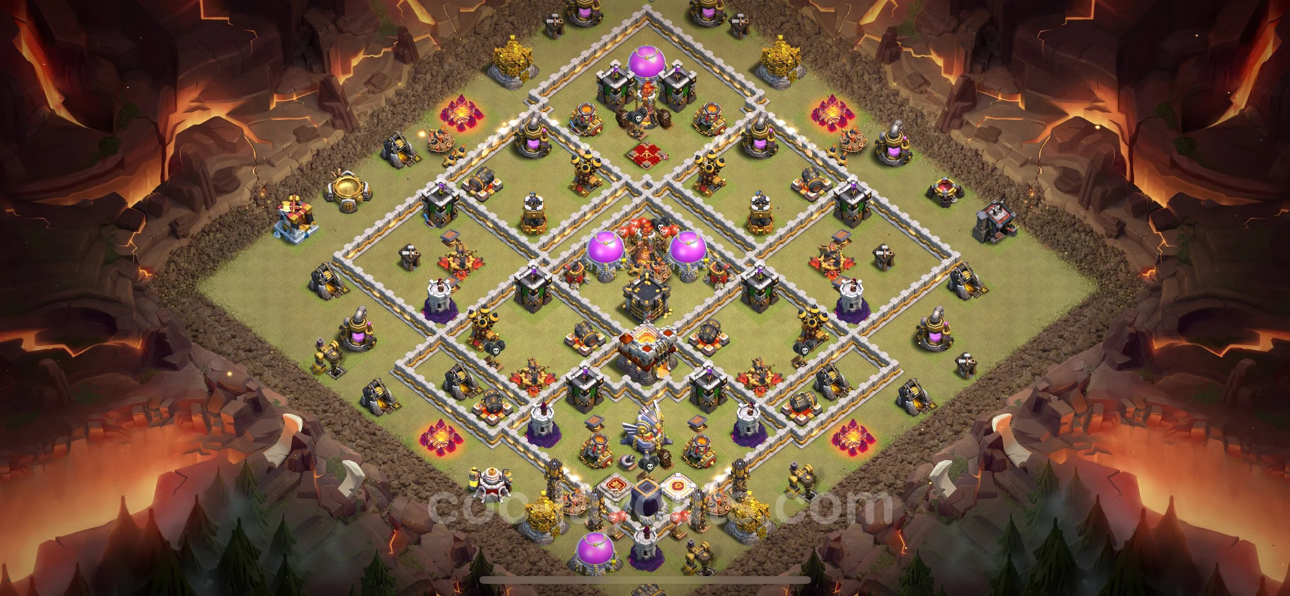 Top War Base TH11 with Link - Anti 2 Stars CWL Plan - Clash of Clans - (#98) — Война BH11