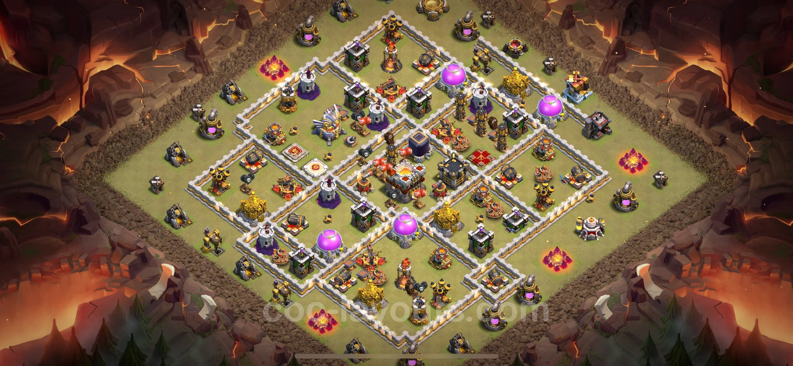 Top War Base TH11 with Link - CWL Defence Plan - Clash of Clans - (#99) — Guerre BH11