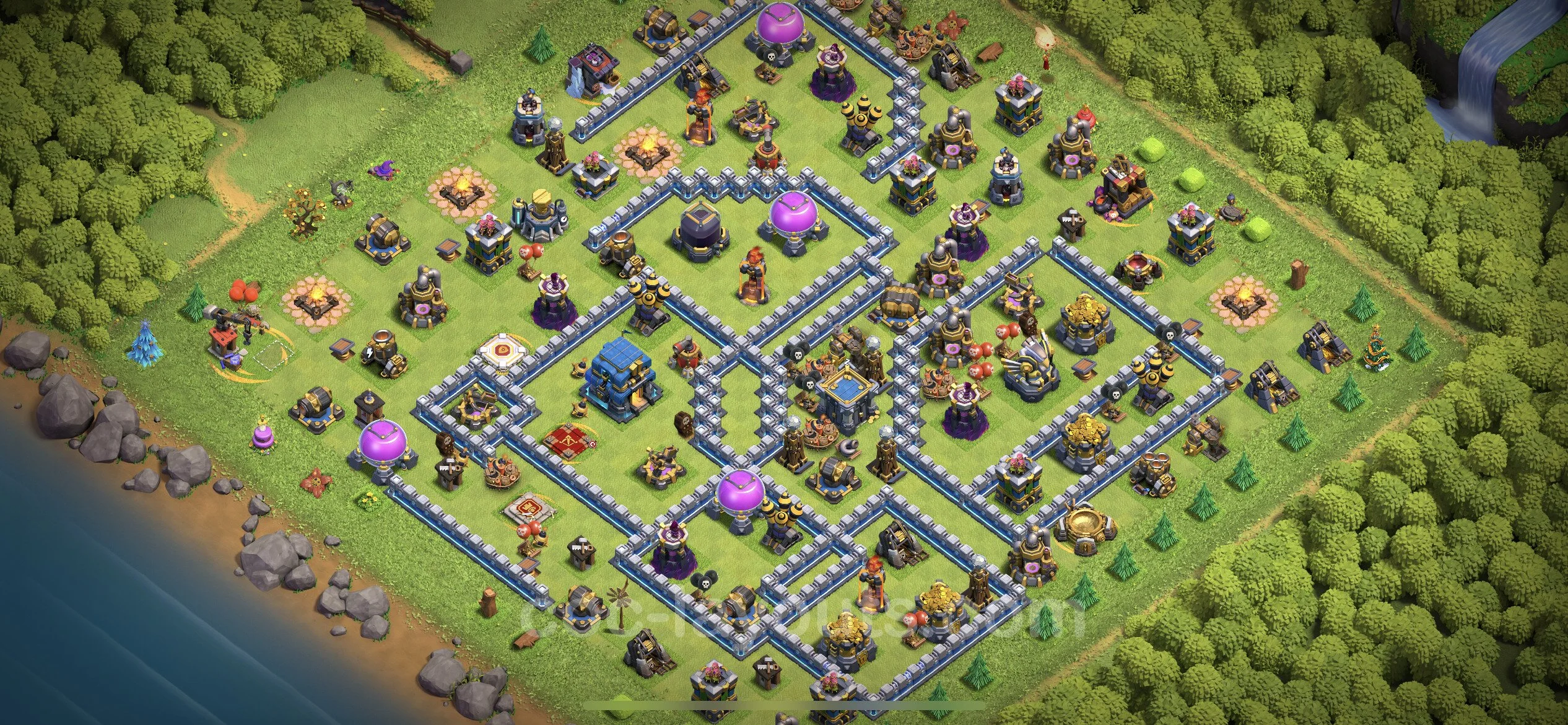 Base TH12 with Link - Anti Dragon Defence Plan / Anti Air - Clash of Clans - (#102) — Захист TH12