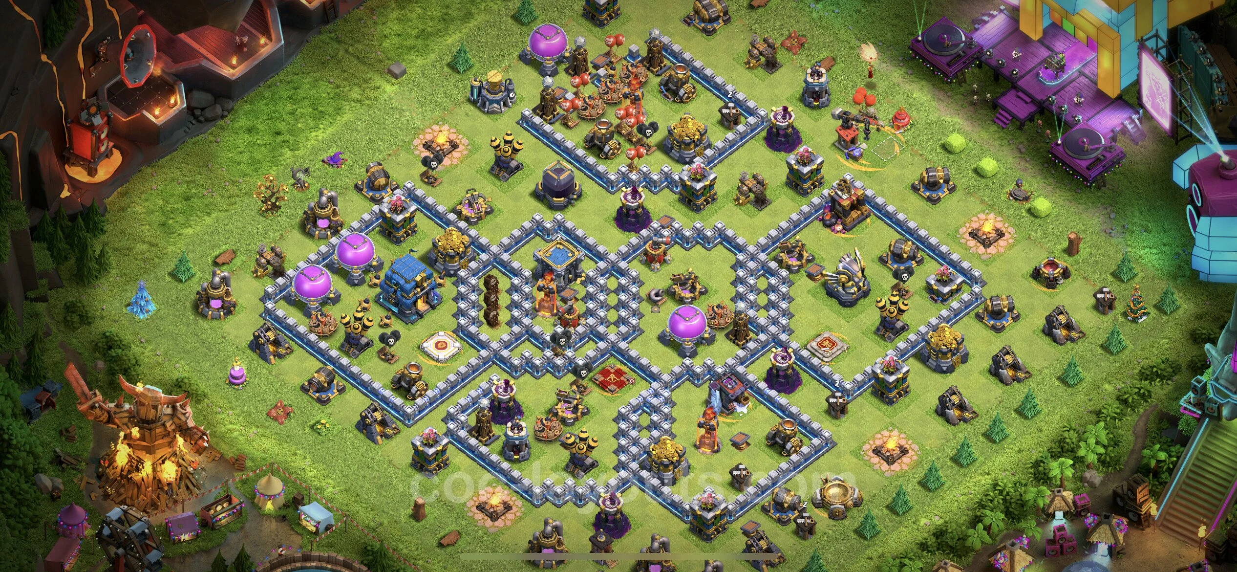 Top Base TH12 with Link, Anti 3 Stars - Anti GoWiWi / GoWiPe Defence Plan - Clash of Clans - (#103) — Difesa TH12