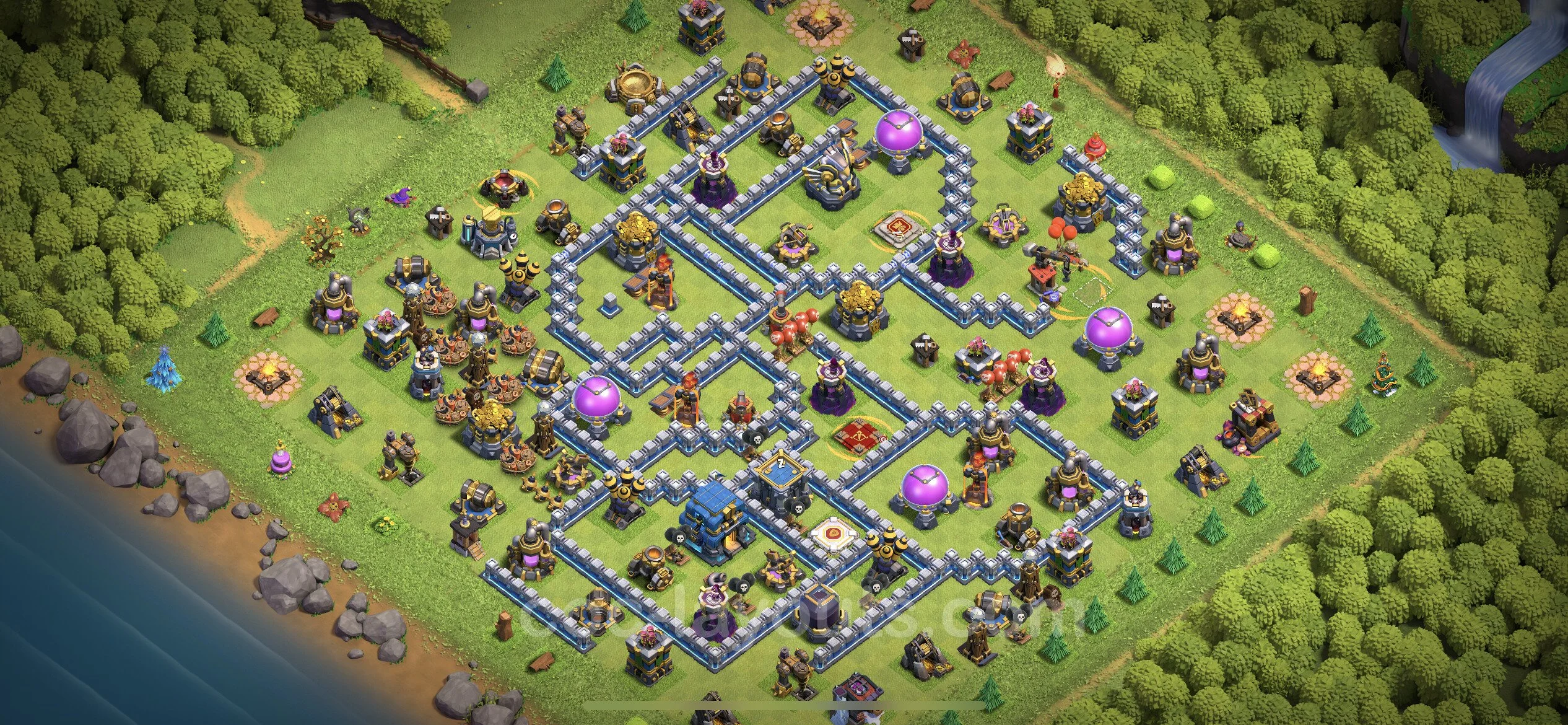 Defense (Trophy) Base TH12 with Link - plan / layout / design - Clash of Clans - (#109) — Savunma TH12