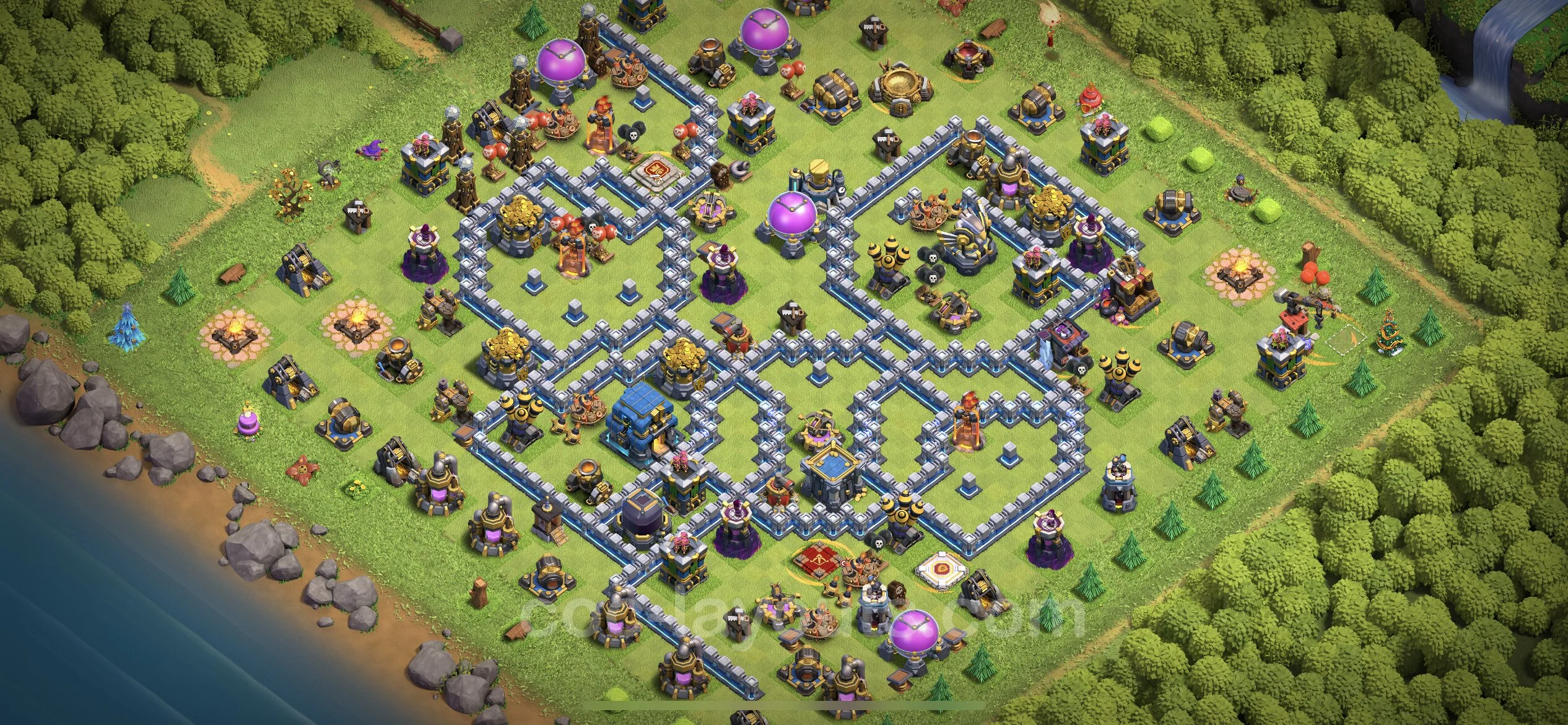 Defense (Trophy) Base TH12 with Link - plan / layout / design - Clash of Clans - (#110) — Défense TH12