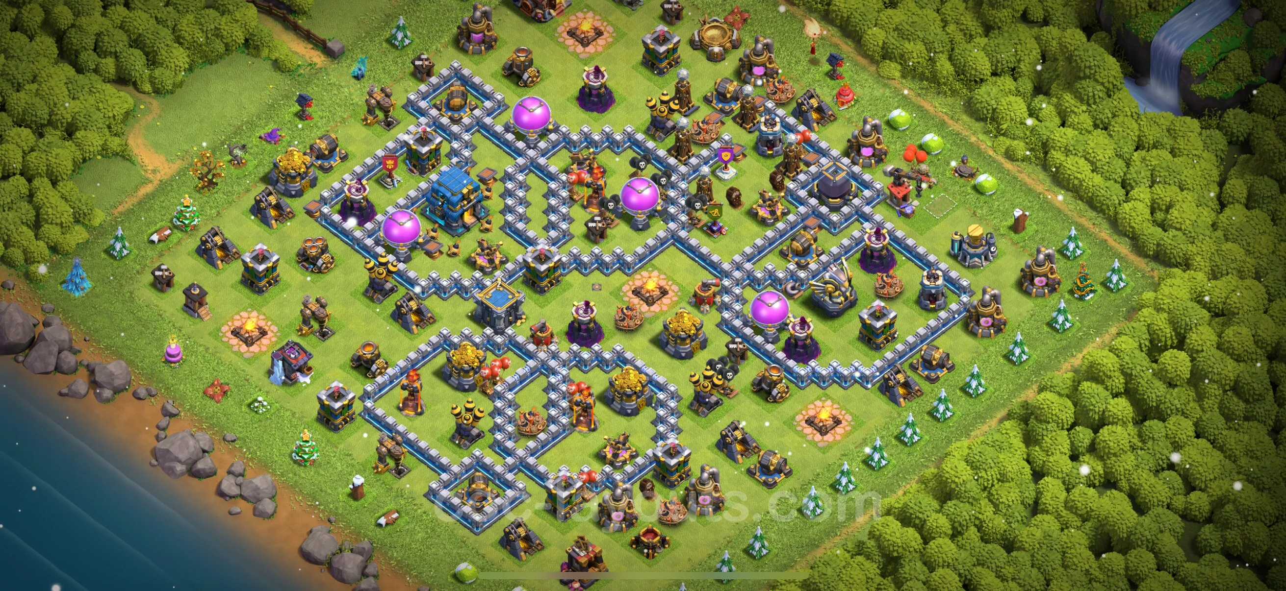 Defense (Trophy) Base TH12 with Link - plan / layout / design - Clash of Clans - (#121) — Verdediging TH12