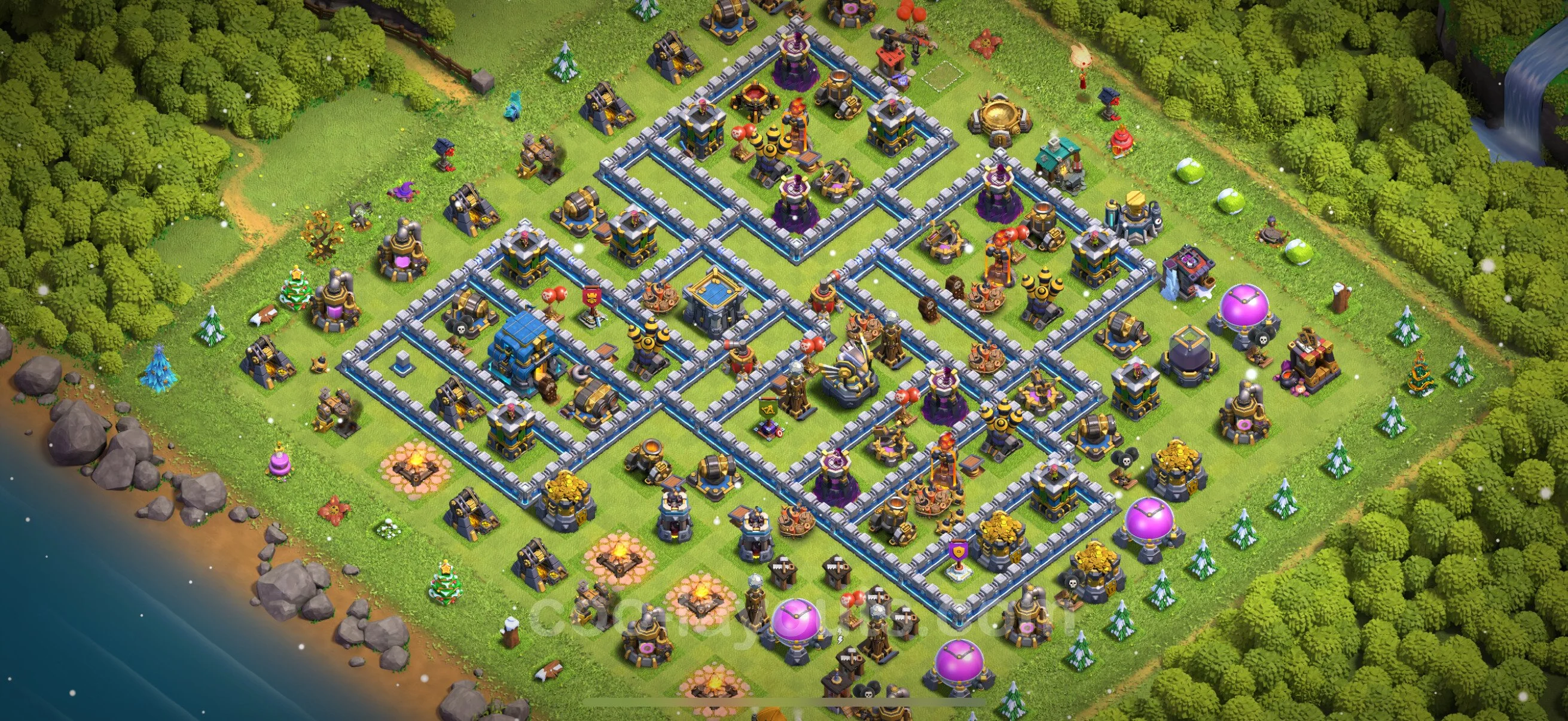 Anti 3 Stars Base TH12 with Link - best plan / layout / design - Clash of Clans - (#125) — Difesa TH12