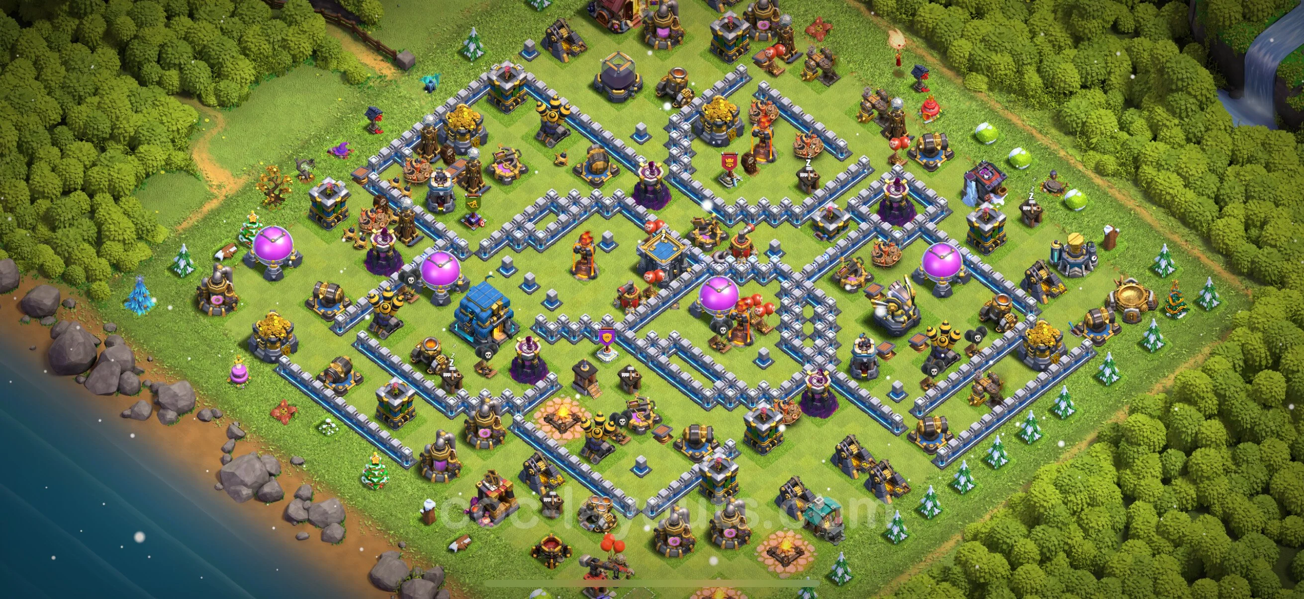Base TH12 with Link - Anti Dragon Defence Plan / Anti Air - Clash of Clans - (#131) — Defense TH12