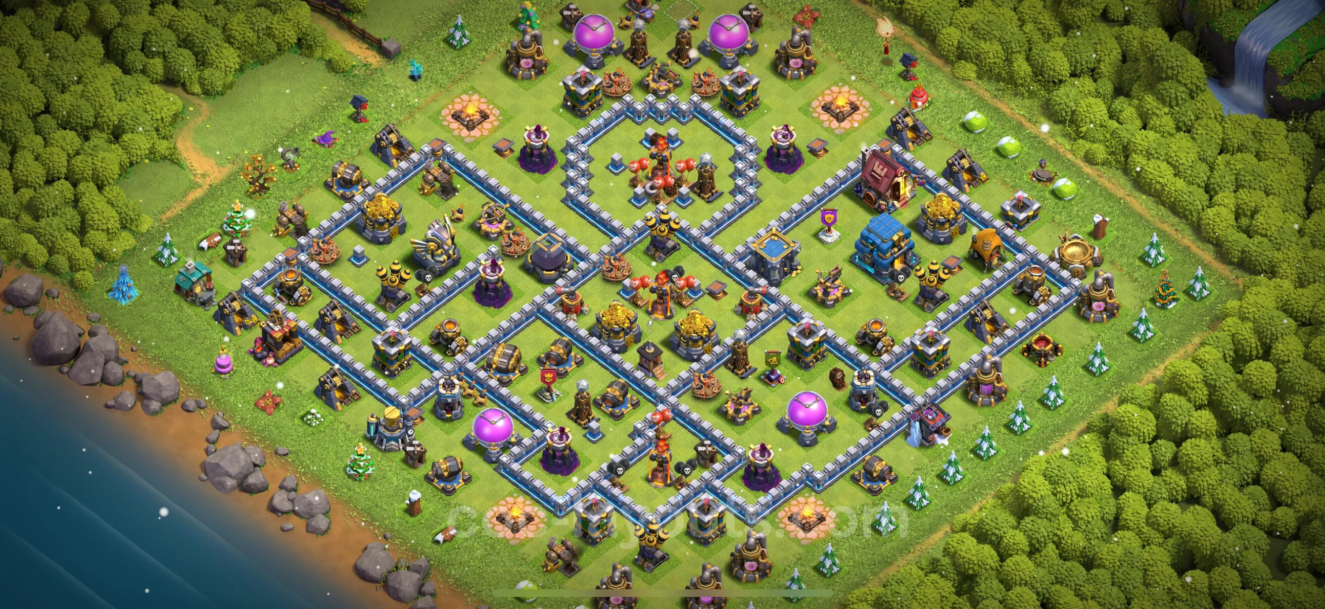 Anti 3 Stars Base TH12 with Link - best plan / layout / design - Clash of Clans - (#135) — Verteidigung TH12
