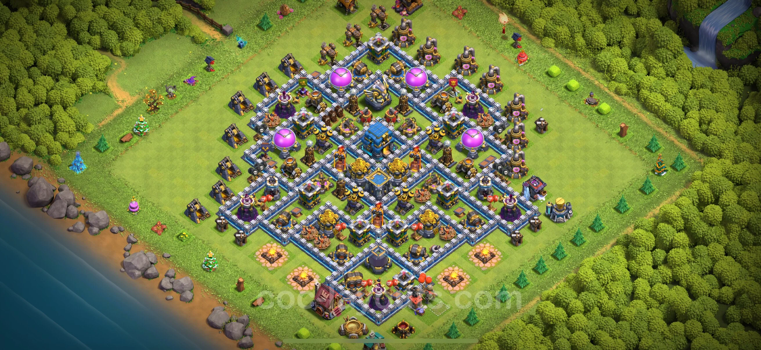 Top Base TH12 with Link, Hybrid - Anti Everything Defence Plan - Clash of Clans - (#139) — Obrona TH12
