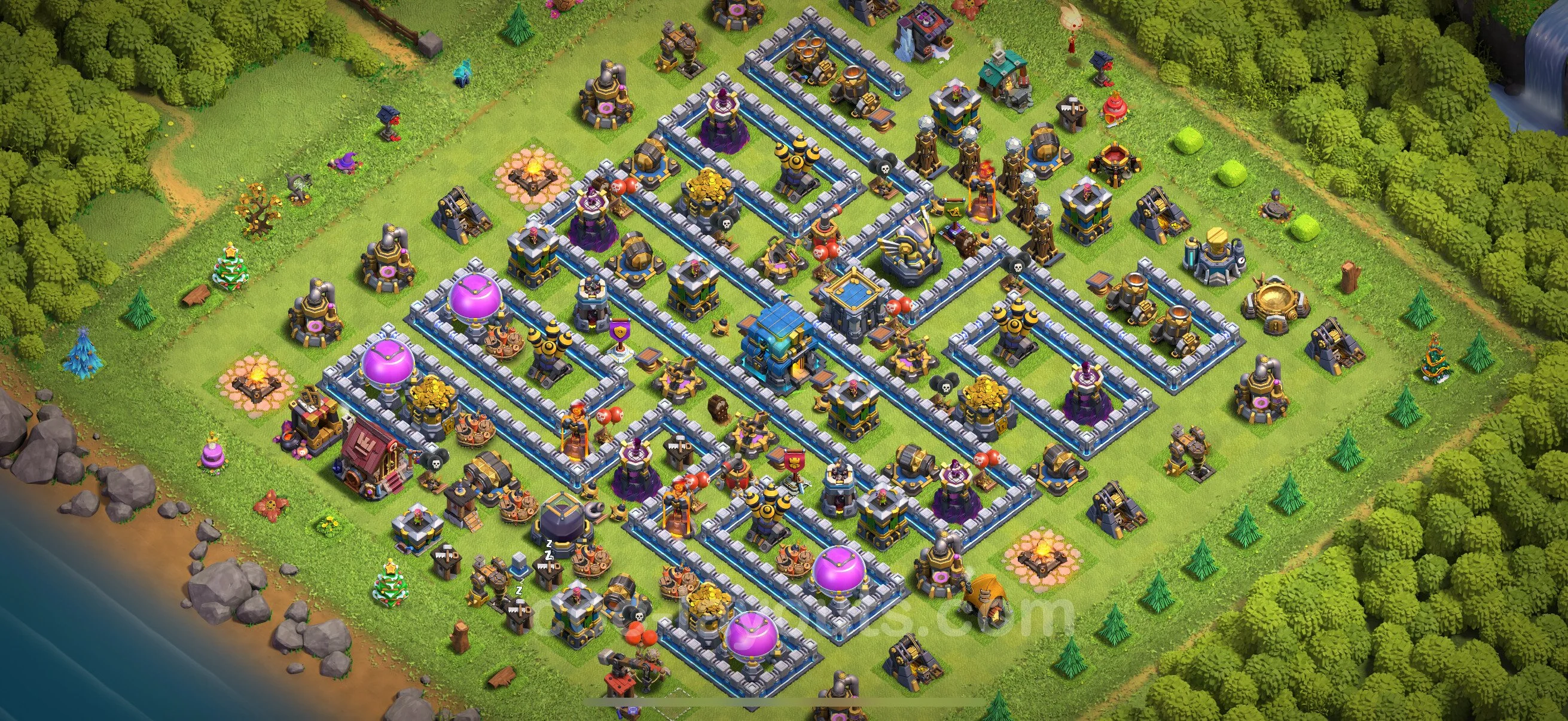 Defense (Trophy) Base TH12 with Link - plan / layout / design - Clash of Clans - (#140) — Obrona TH12