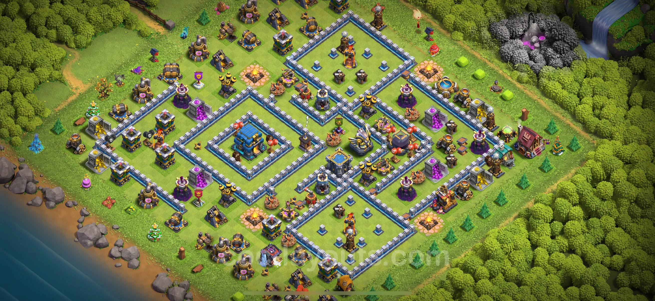 Defense (Trophy) Base TH12 with Link - plan / layout / design - Clash of Clans - (#143) — Verdediging TH12