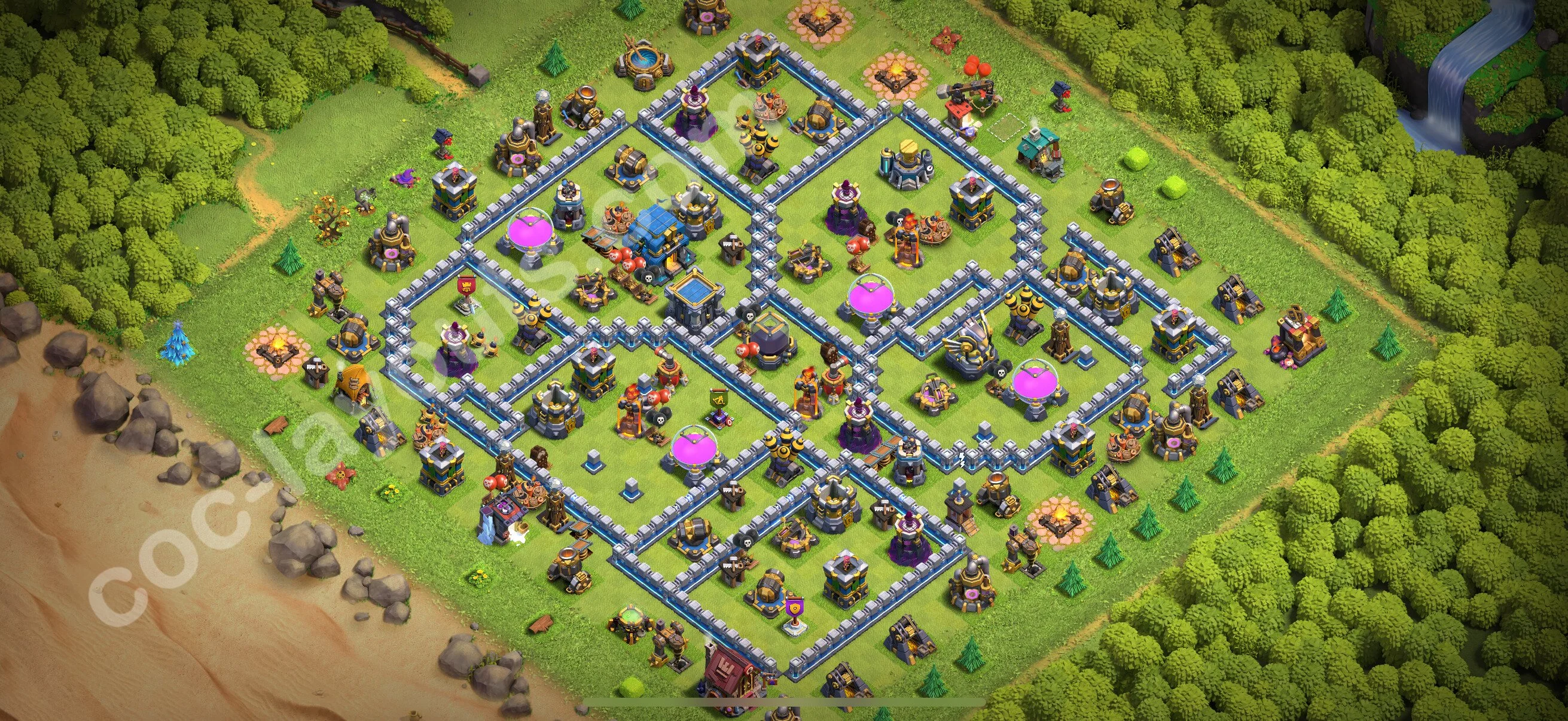 Anti 3 Stars Base TH12 with Link - best plan / layout / design - Clash of Clans 2026 - (#145) — Difesa TH12