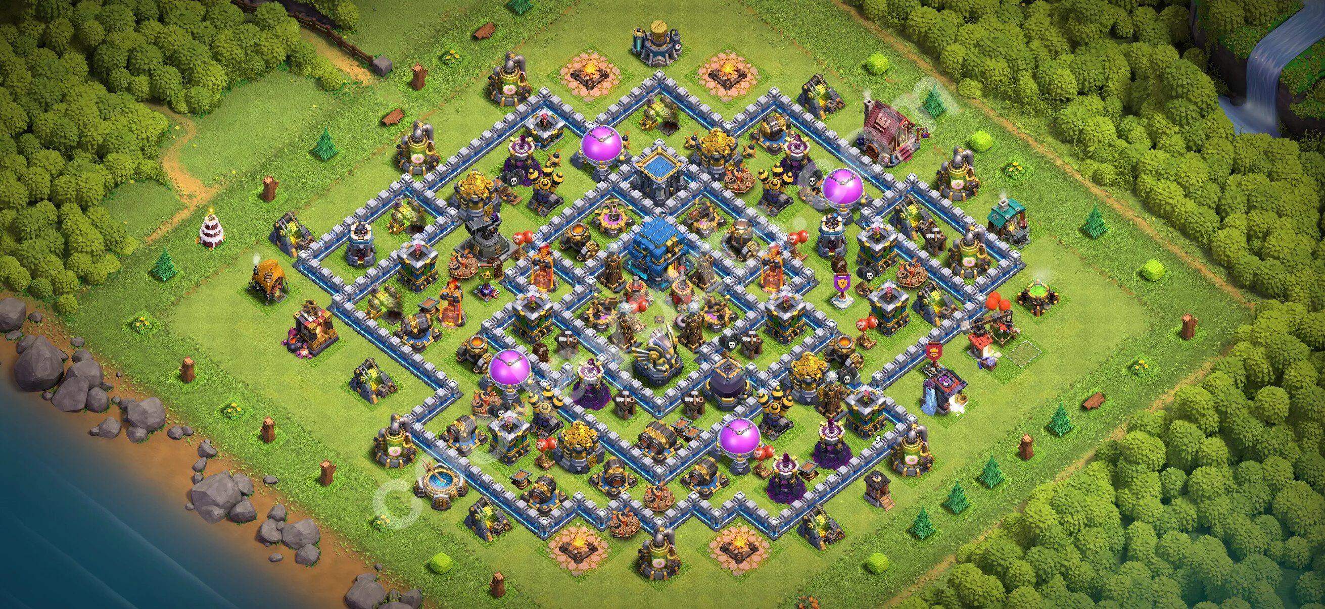 Anti 2 Stars Base TH12 with Link - best plan / layout / design - Clash of Clans 2026 - (#153) — Defesa TH12