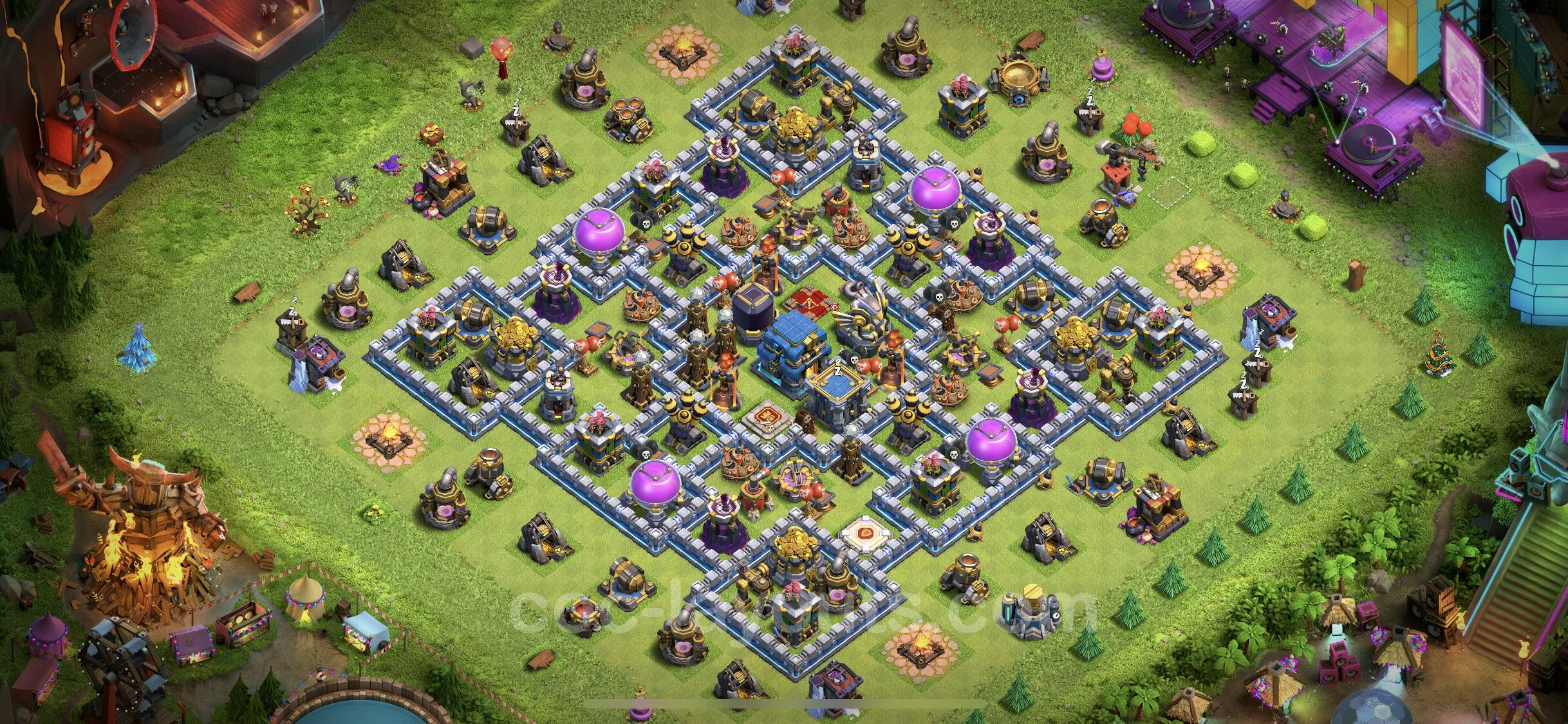 Anti 2 Stars Base TH12 with Link, Legend League - best plan / layout / design - Clash of Clans - (#43)