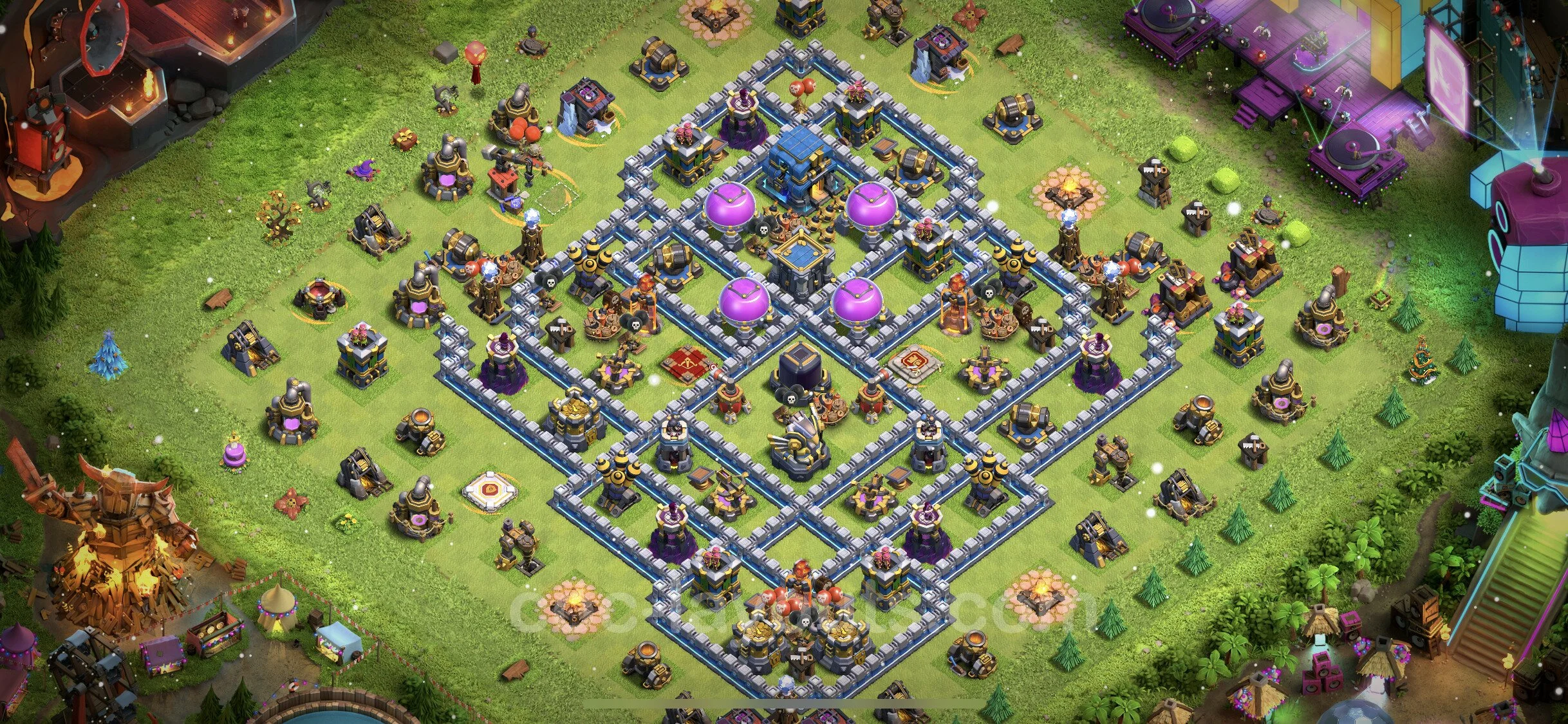 Defense (Trophy) Base TH12 with Link, Hybrid - plan / layout / design - Clash of Clans - (#45)