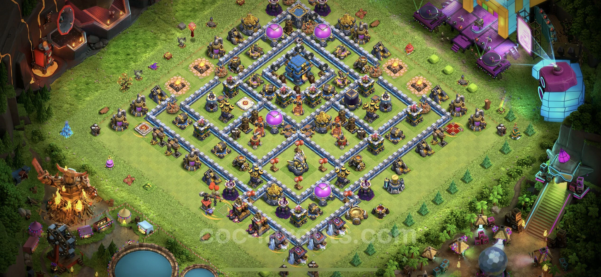 Defense (Trophy) Base TH12 with Link, Hybrid - plan / layout / design - Clash of Clans - (#52) — Défense TH12