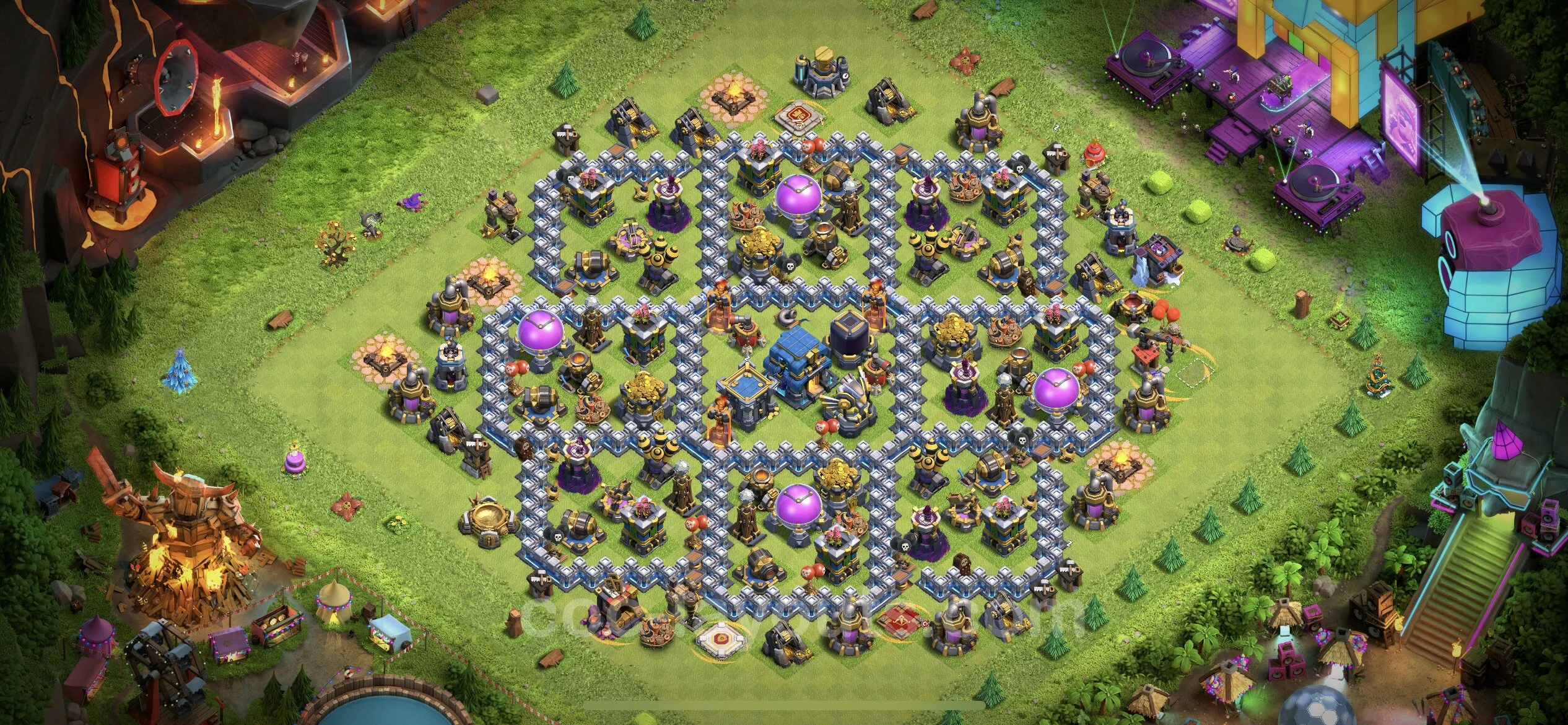Top Base TH12 with Link, Hybrid - Anti Everything Defence Plan - Clash of Clans - (#59) — Verdediging TH12