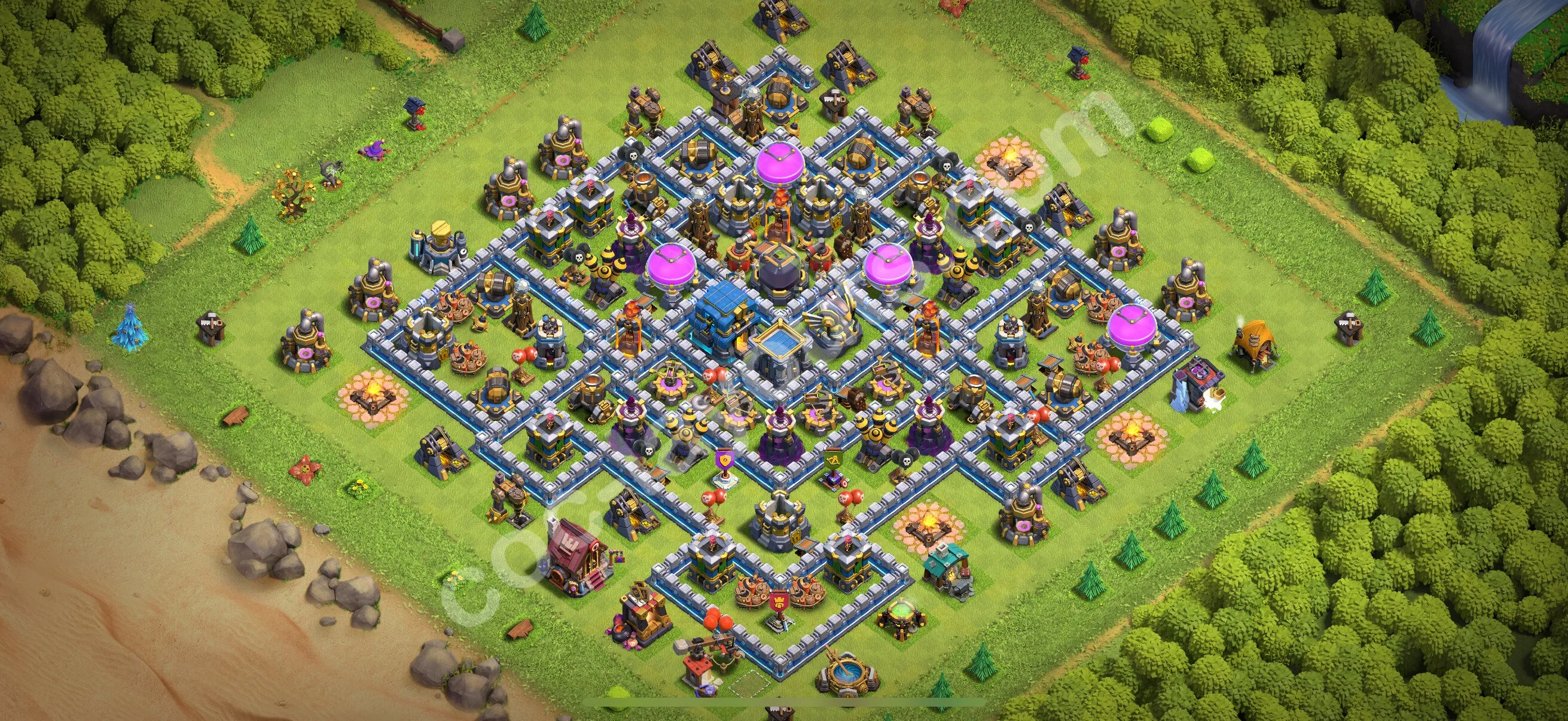 Base TH12 with Link, Legend League Max Levels - defence plan / layout / design - Clash of Clans 2026 - (#67) — Difesa TH12