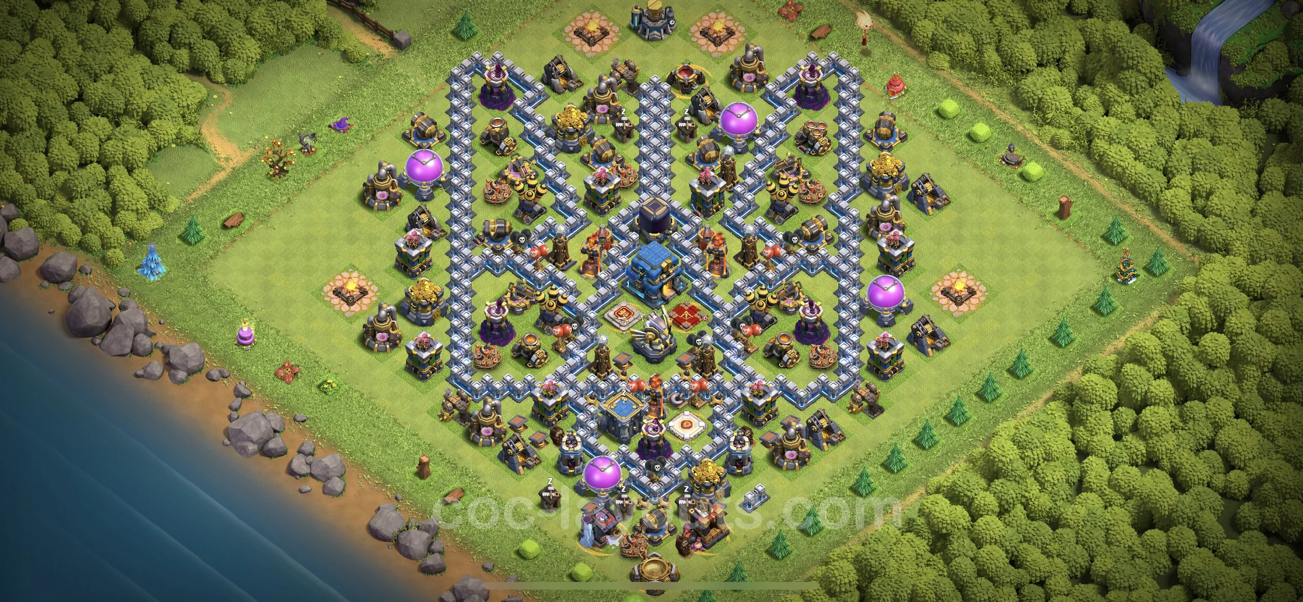 Defense (Trophy) Base TH12 with Link - plan / layout / design - Clash of Clans - (#74) — Defense TH12