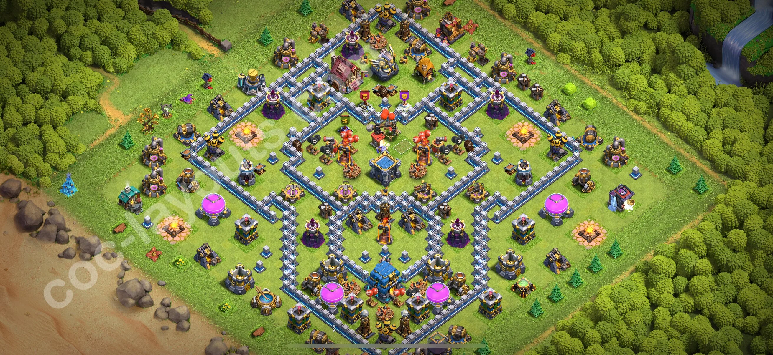 Base TH12 with Link, Legend League - Anti Dragon Defence Plan / Anti Air - Clash of Clans 2026 - (#78) — Défense TH12