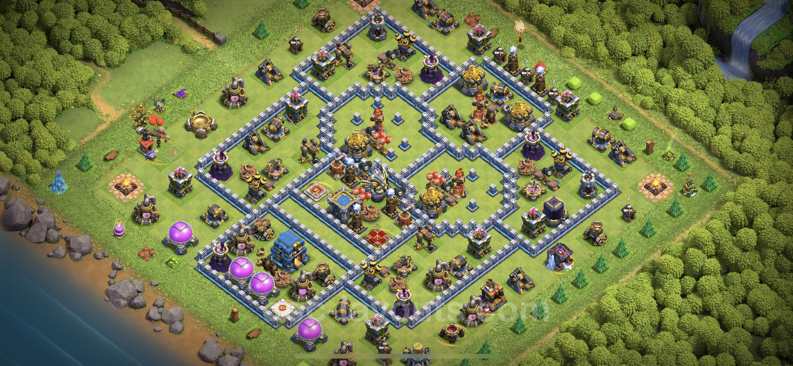 Anti 3 Stars Base TH12 with Link, Anti Air / Electro Dragon - best plan / layout / design - Clash of Clans - (#83) — Verteidigung TH12