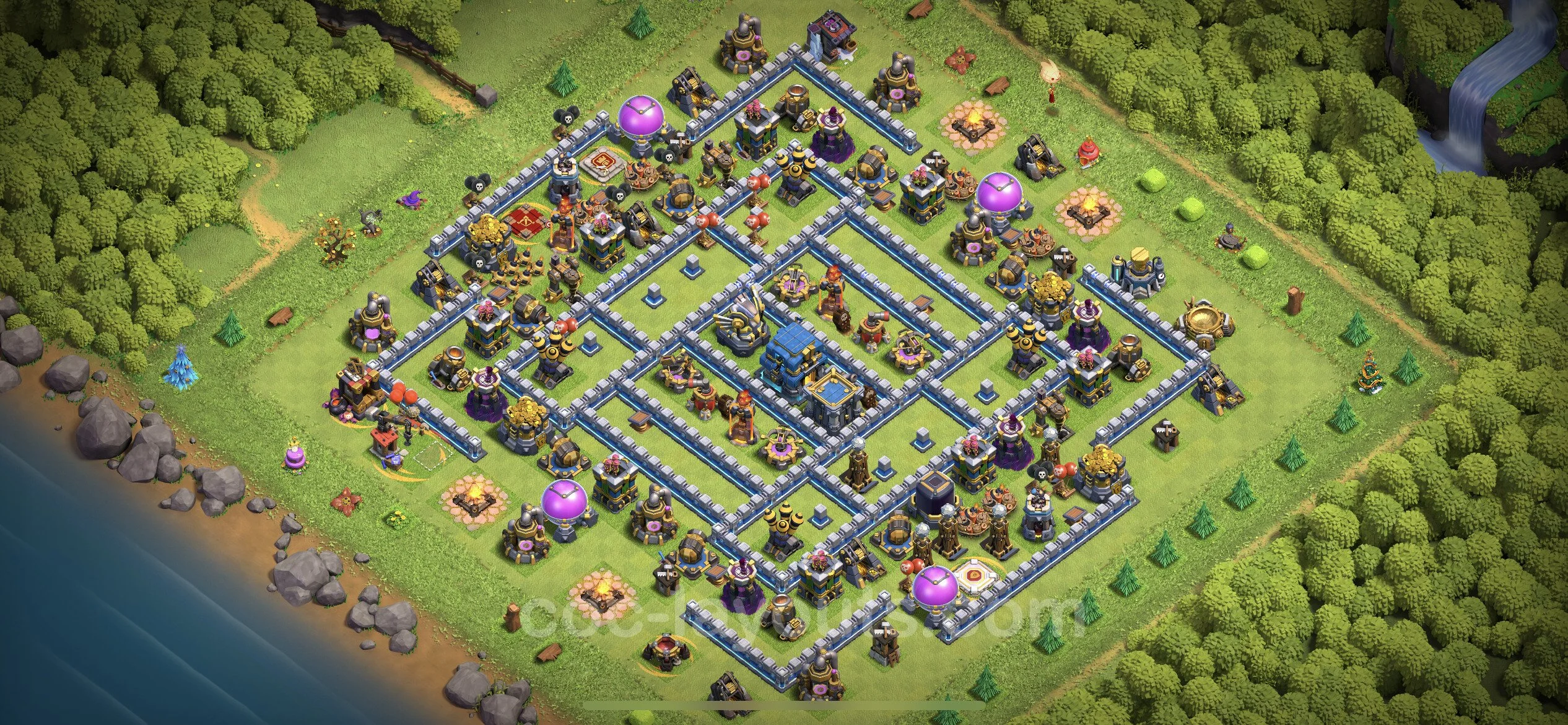 Anti 2 Stars Base TH12 with Link - best plan / layout / design - Clash of Clans - (#84) — Захист TH12
