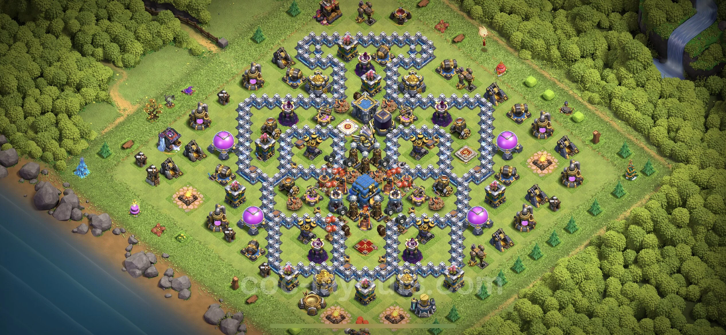 Base TH12 with Link - Anti Dragon Defence Plan / Anti Air - Clash of Clans - (#87) — Защита TH12