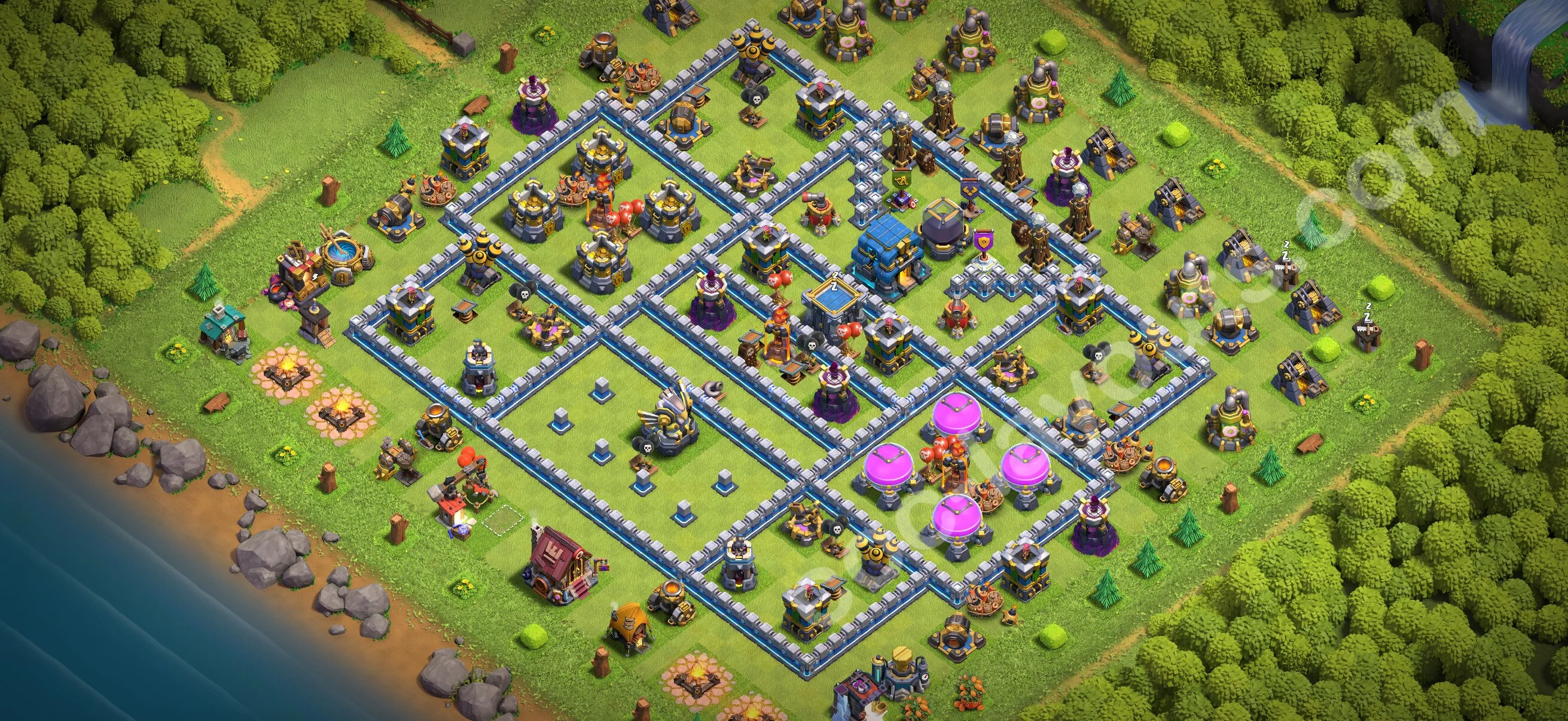 Farming Base TH12 with Link, Anti 3 Stars - plan / layout / design - Clash of Clans 2026 - (#100) — Farm TH12