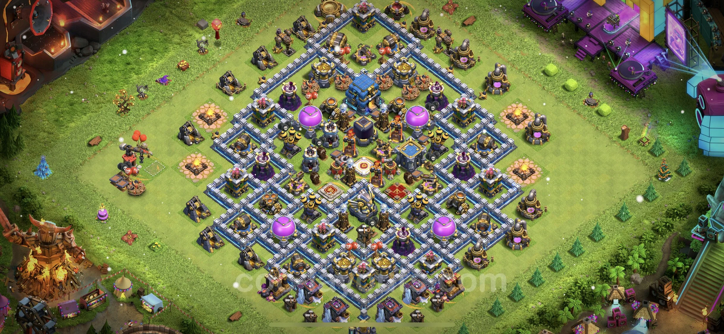 Farming Base TH12 with Link, Anti 2 Stars, Hybrid - plan / layout / design - Clash of Clans - (#43)