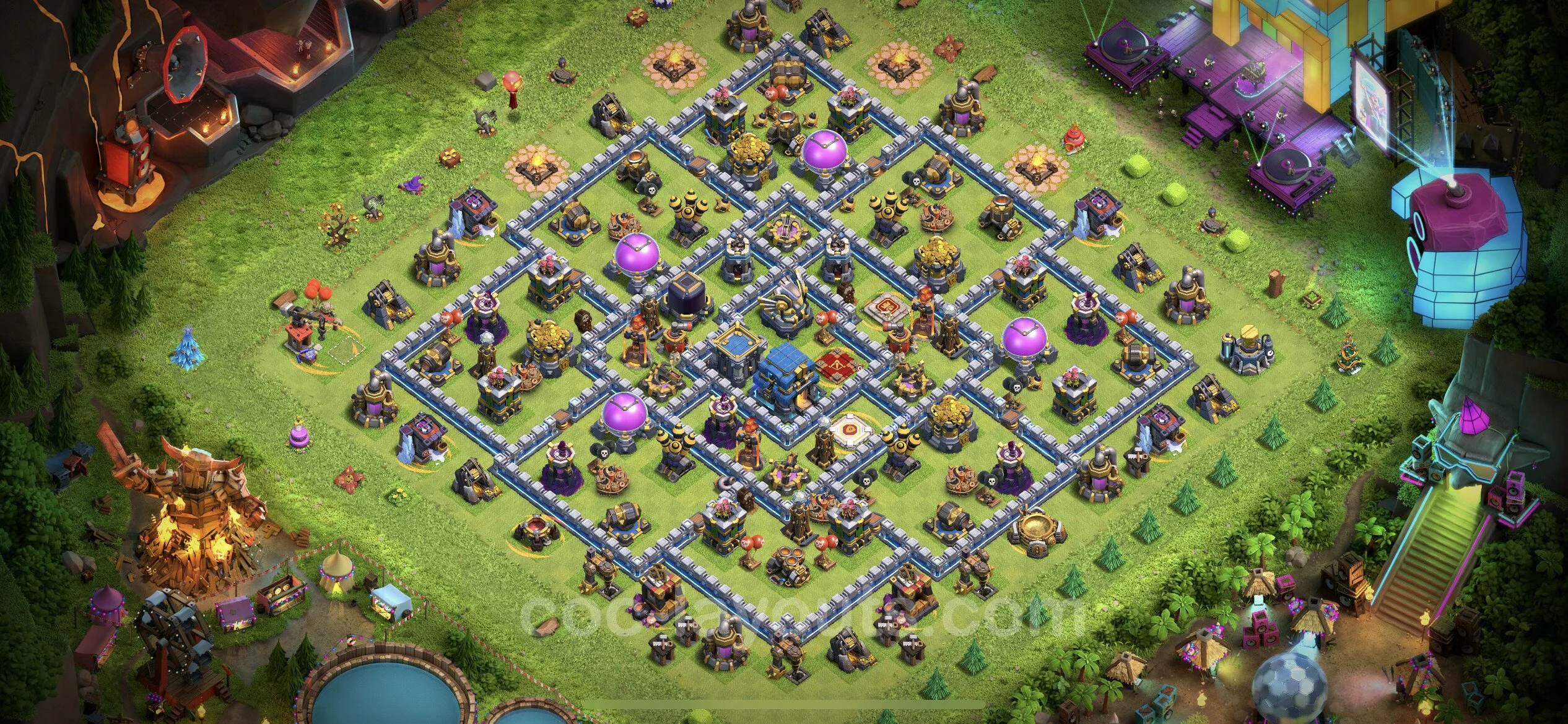 Farming Base TH12 with Link, Anti 2 Stars - plan / layout / design - Clash of Clans - (#45)