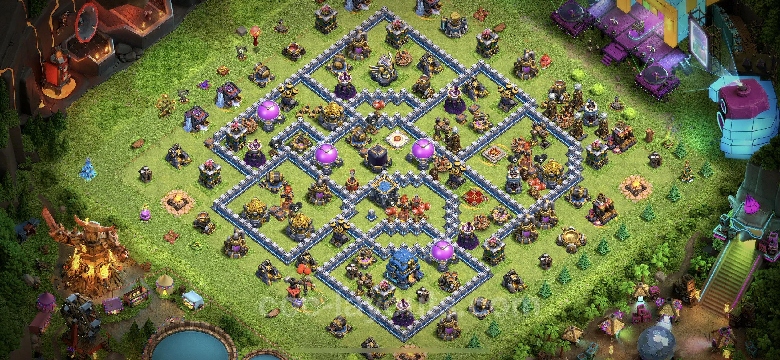 Farming Base TH12 with Link, Anti Everything - plan / layout / design - Clash of Clans - (#46) — Farm TH12