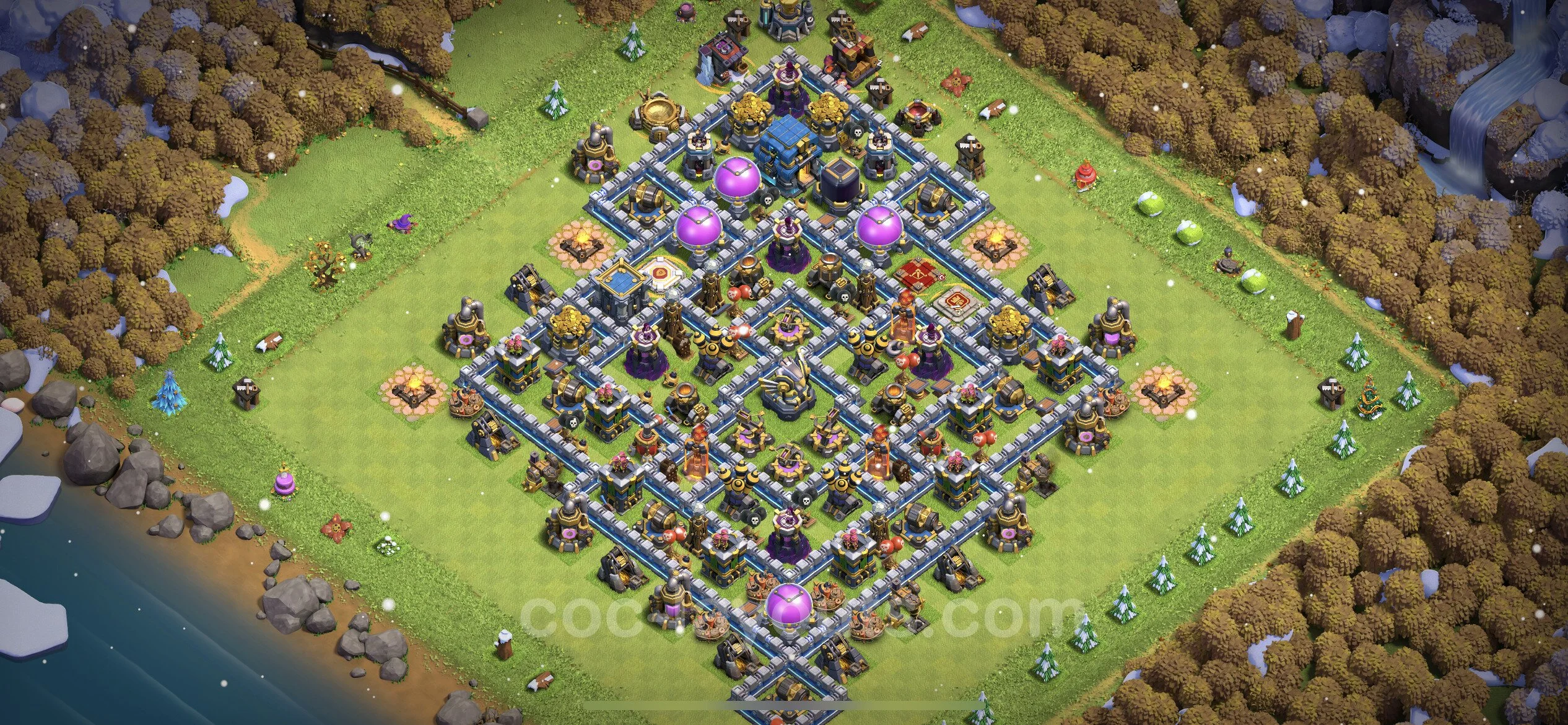 Farming Base TH12 with Link, Anti 3 Stars, Hybrid - plan / layout / design - Clash of Clans - (#50) — Farm TH12