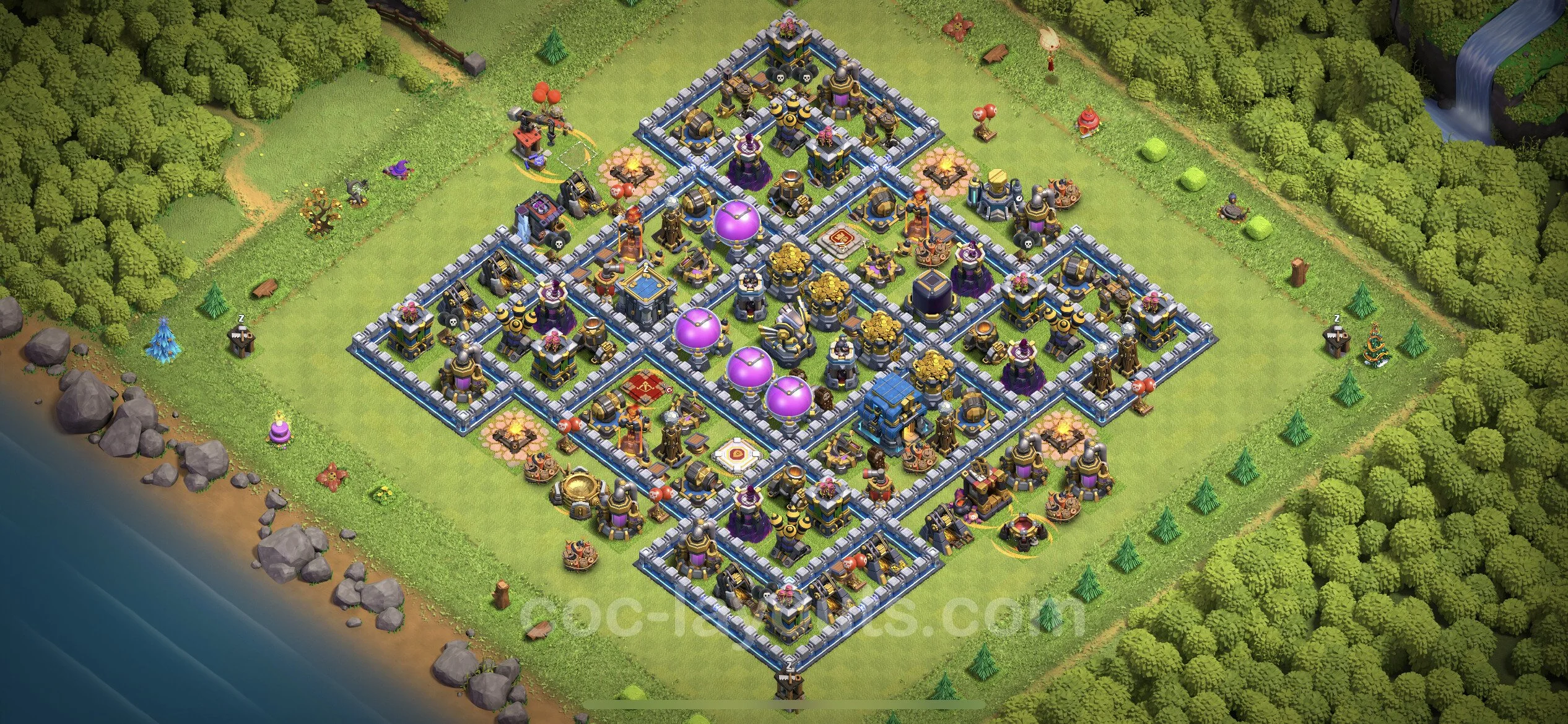 Farming Base TH12 with Link, Anti 3 Stars, Hybrid - plan / layout / design - Clash of Clans - (#57) — फ़ार्मिंग TH12