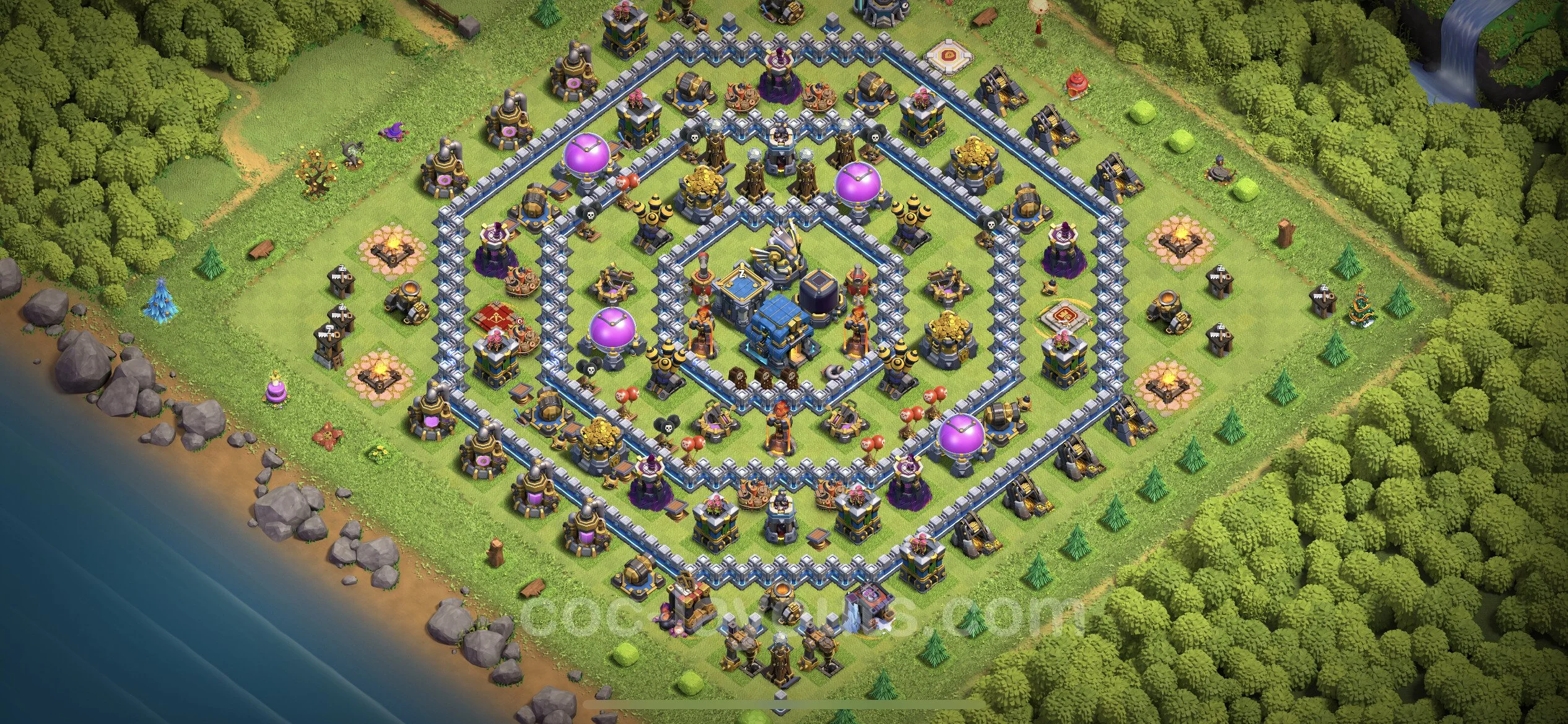 Farming Base TH12 with Link, Anti 2 Stars, Anti Everything - plan / layout / design - Clash of Clans - (#60) — Фарм TH12