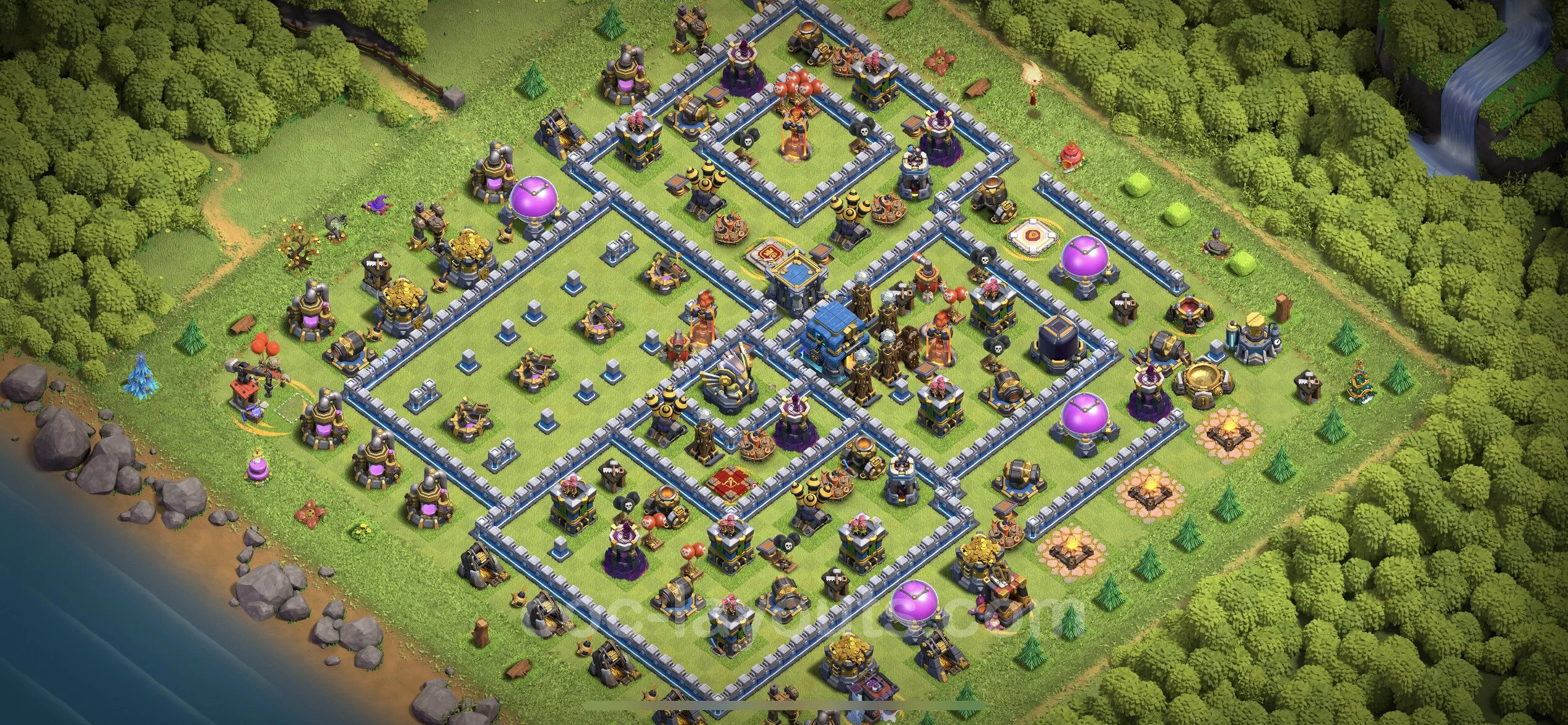 Farming Base TH12 with Link, Anti 3 Stars - plan / layout / design - Clash of Clans - (#61) — Farming TH12