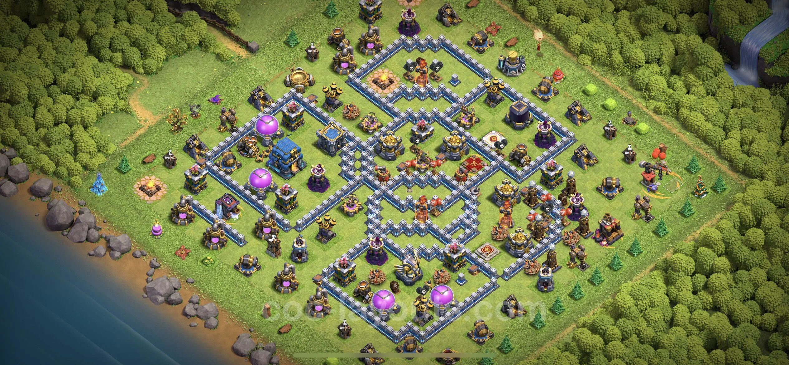 Farming Base TH12 with Link, Anti 3 Stars, Hybrid - plan / layout / design - Clash of Clans - (#64) — Фарм TH12