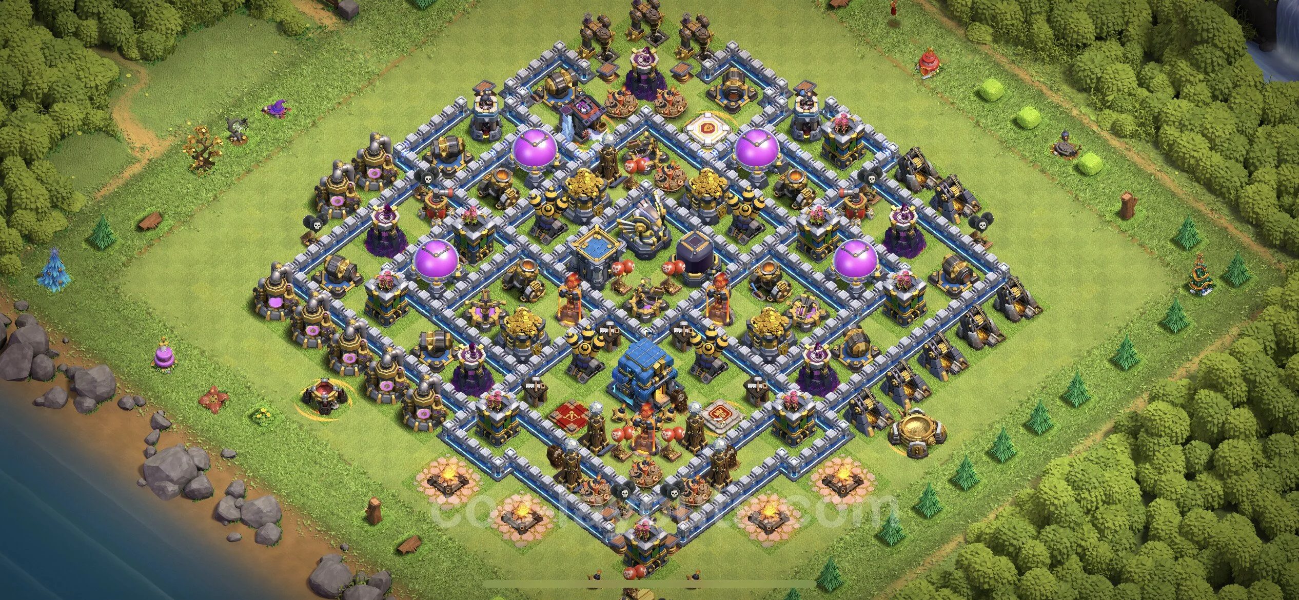 Farming Base TH12 with Link, Hybrid - plan / layout / design - Clash of Clans - (#67) — Фарм TH12