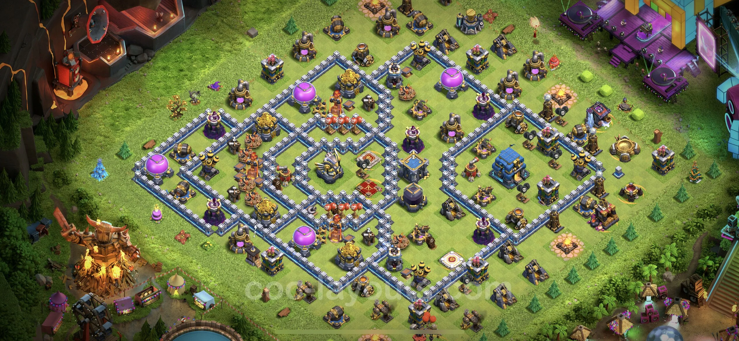 Farming Base TH12 with Link, Anti Everything - plan / layout / design - Clash of Clans - (#70) — Farm TH12