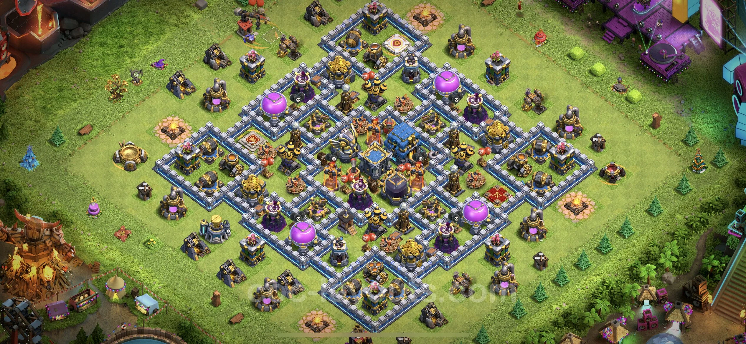 Farming Base TH12 with Link, Anti 2 Stars - plan / layout / design - Clash of Clans - (#71) — Recursos TH12