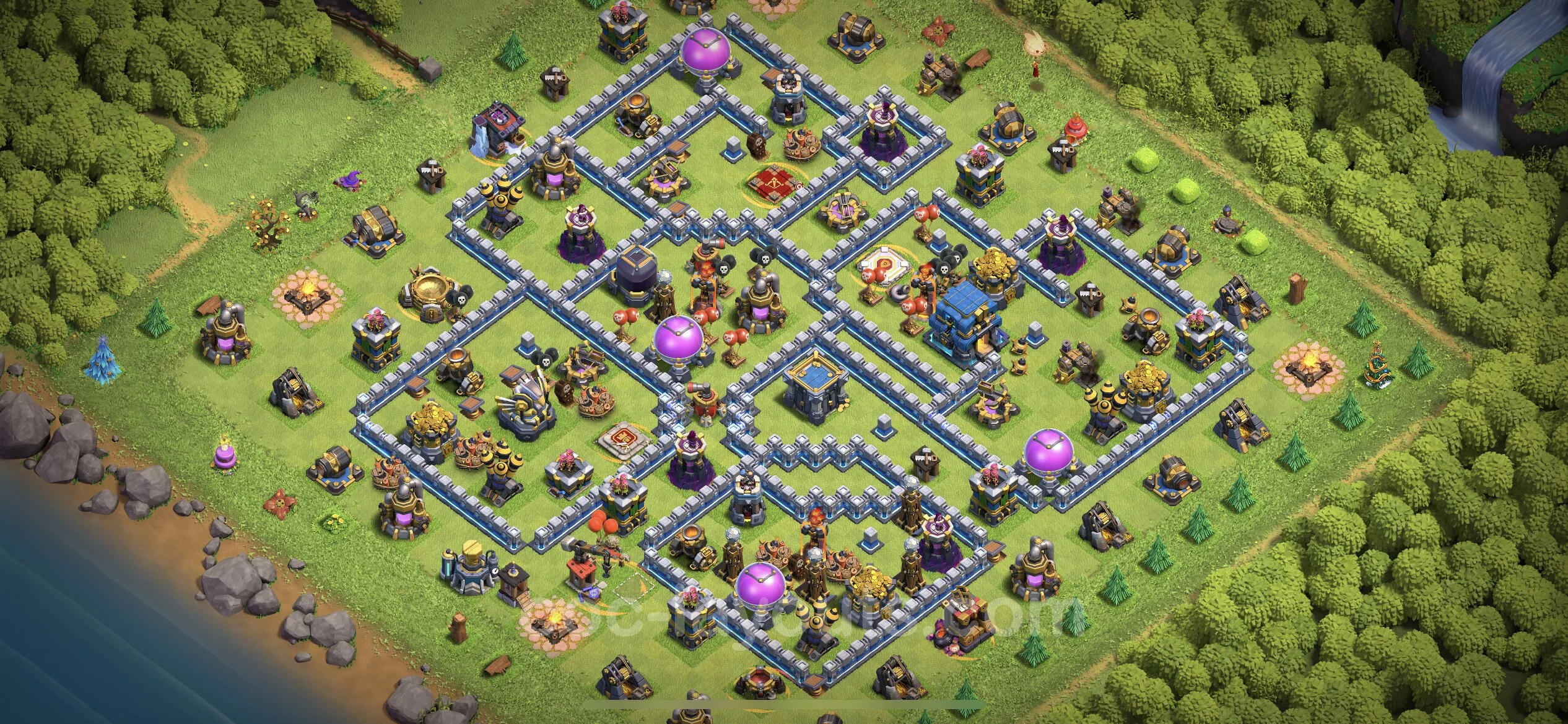 Farming Base TH12 with Link, Anti 3 Stars, Anti Everything - plan / layout / design - Clash of Clans - (#73) — Фарм TH12