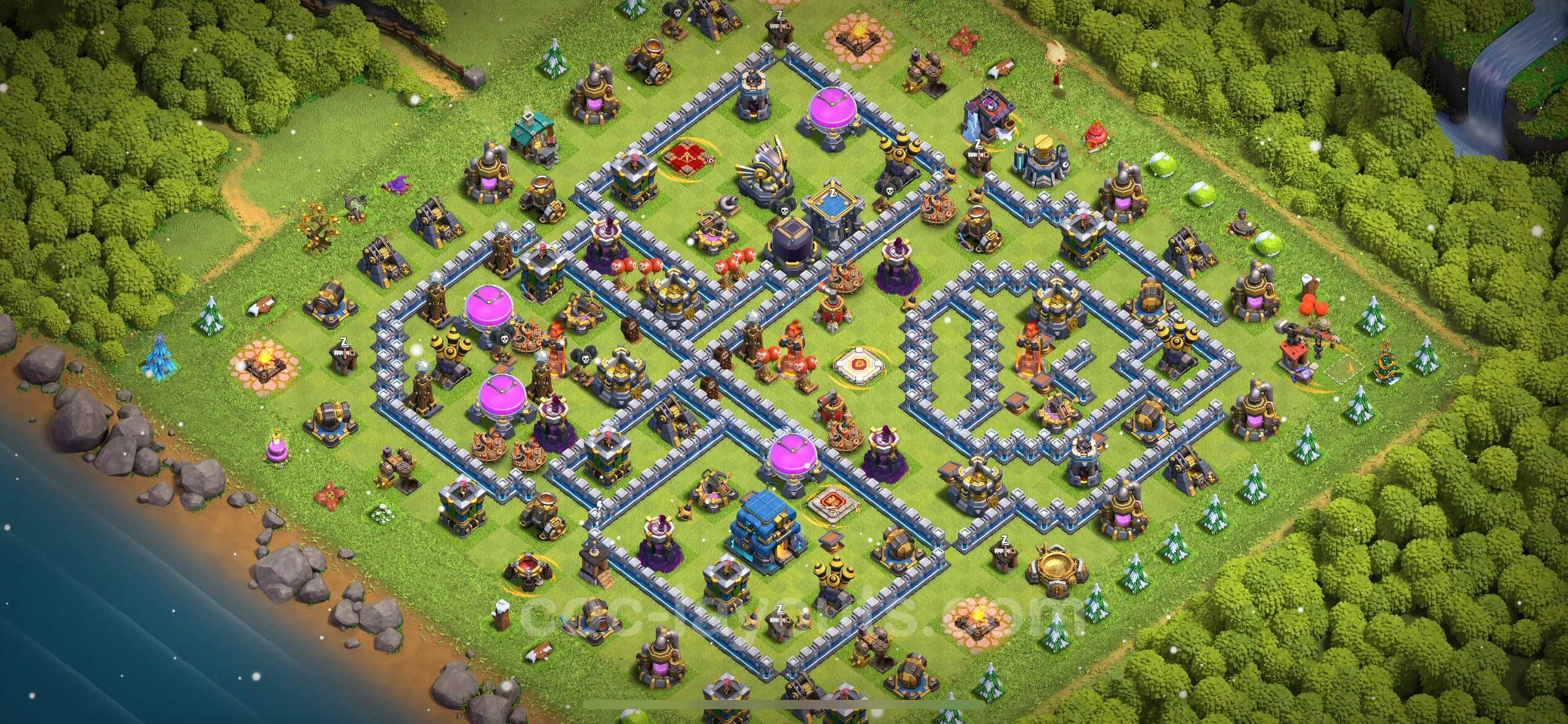 Farming Base TH12 with Link, Anti 3 Stars - plan / layout / design - Clash of Clans - (#74) — Фарм TH12