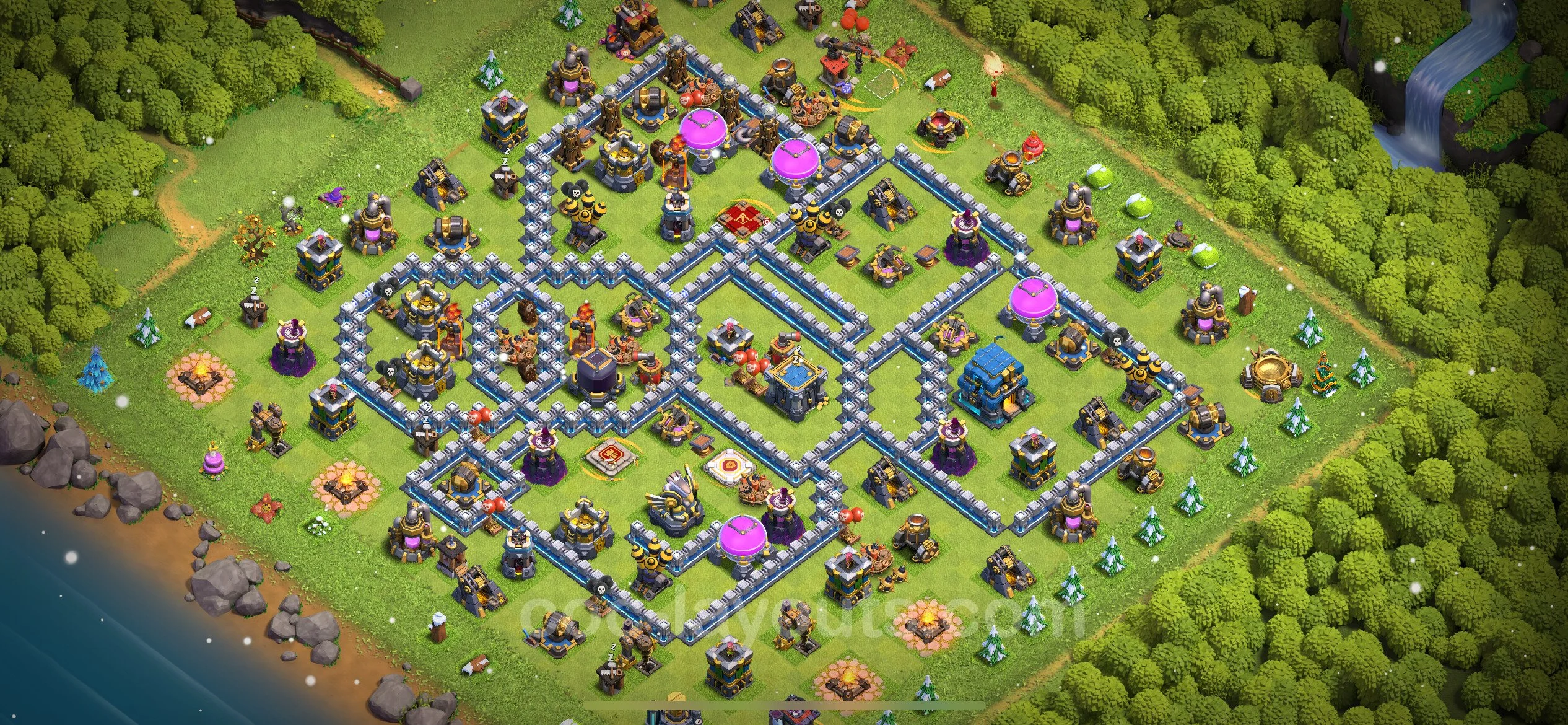 Farming Base TH12 Max Levels with Link, Anti 3 Stars - plan / layout / design - Clash of Clans - (#75) — Farm TH12