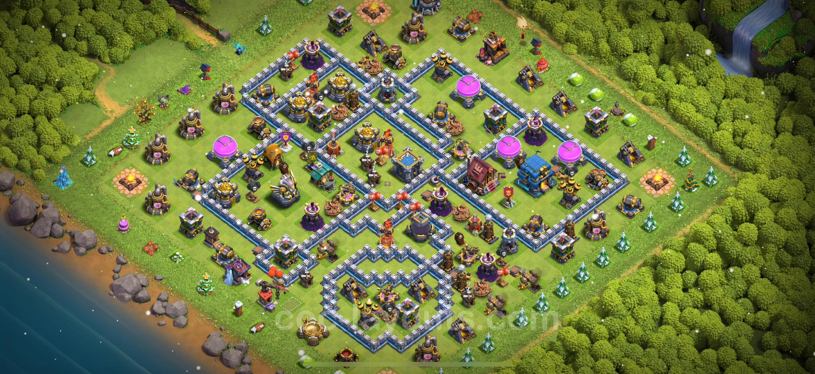 Farming Base TH12 with Link, Anti 3 Stars - plan / layout / design - Clash of Clans - (#78) — Farm TH12