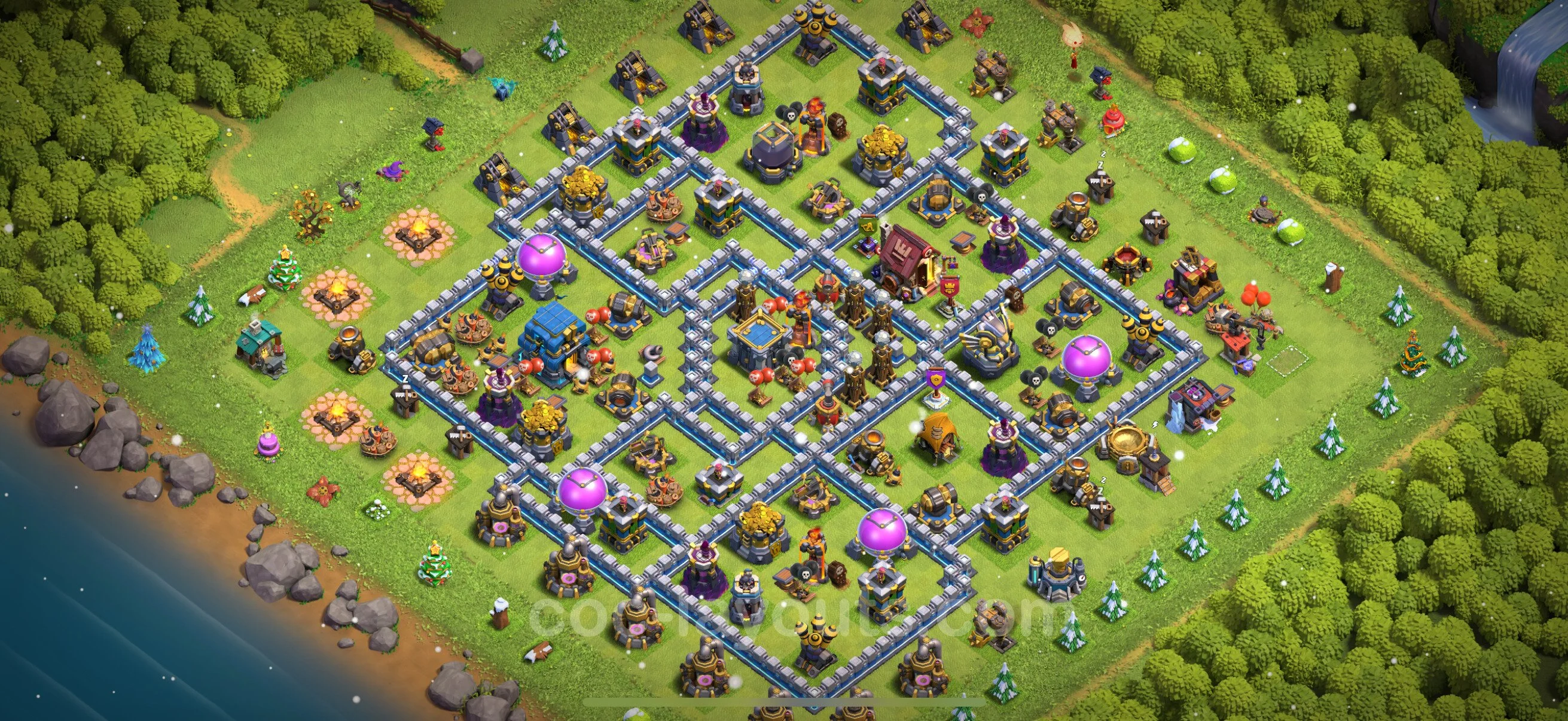 Farming Base TH12 Max Levels with Link, Anti 3 Stars - plan / layout / design - Clash of Clans - (#82) — Recursos TH12