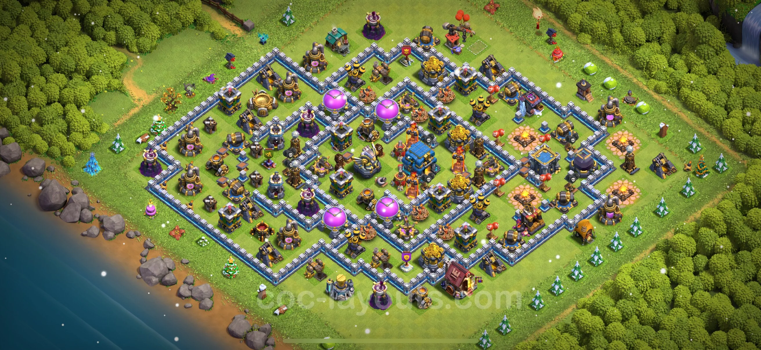 Farming Base TH12 with Link, Anti 3 Stars - plan / layout / design - Clash of Clans - (#83) — Farm TH12
