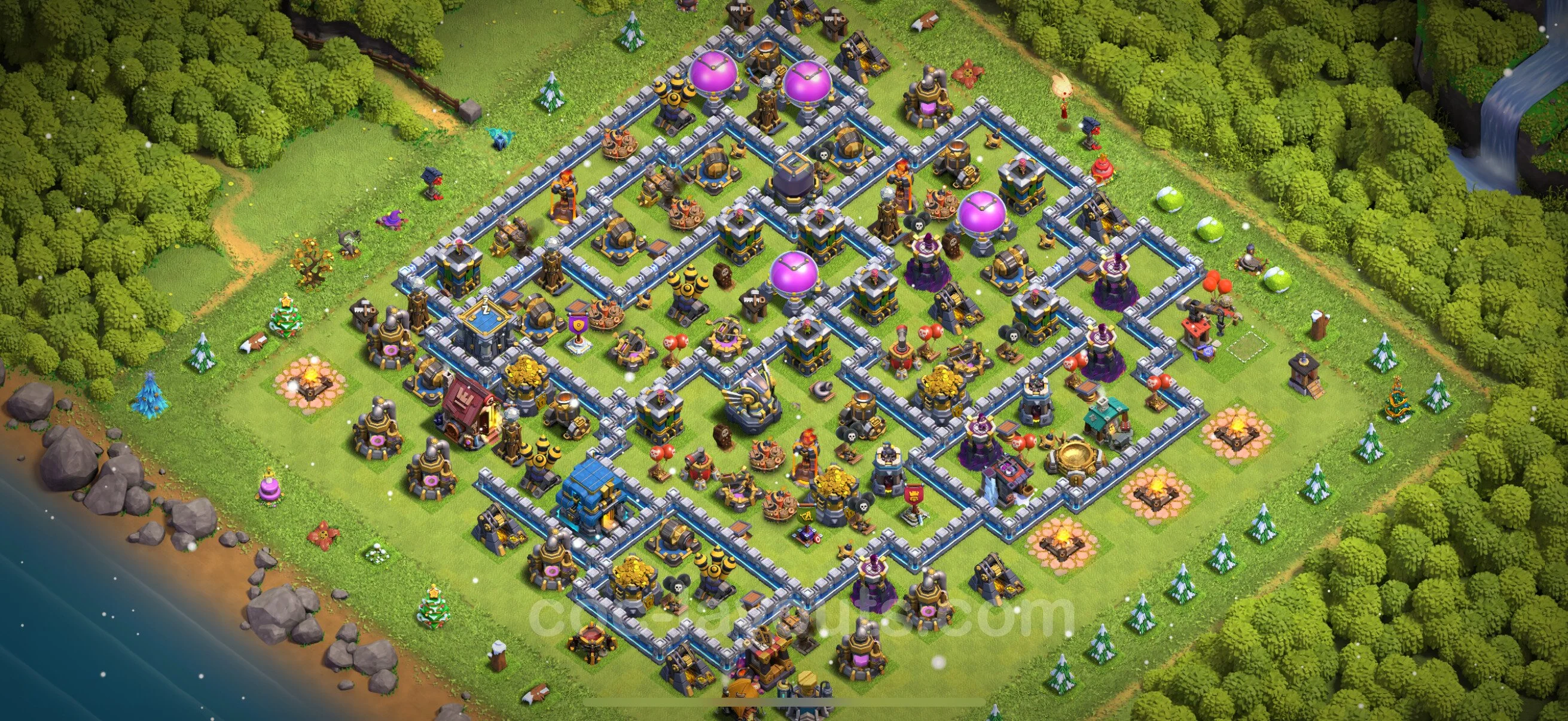 Farming Base TH12 with Link, Anti 3 Stars, Anti Everything - plan / layout / design - Clash of Clans - (#84) — Farming TH12