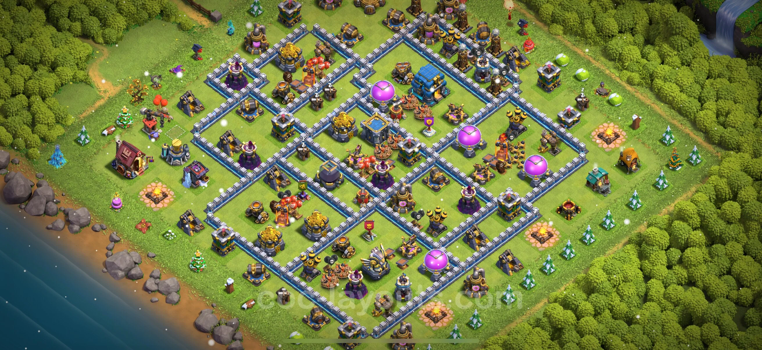 Farming Base TH12 with Link, Anti Everything, Hybrid - plan / layout / design - Clash of Clans - (#85) — Çiftlik TH12